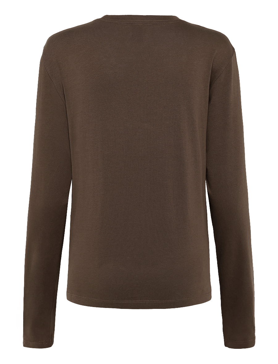 The North Face - W TNF ESSENTIAL SIMPLE DOME RLX LONG SLE - pikkade varrukatega alussärgid - smokey brown - 2