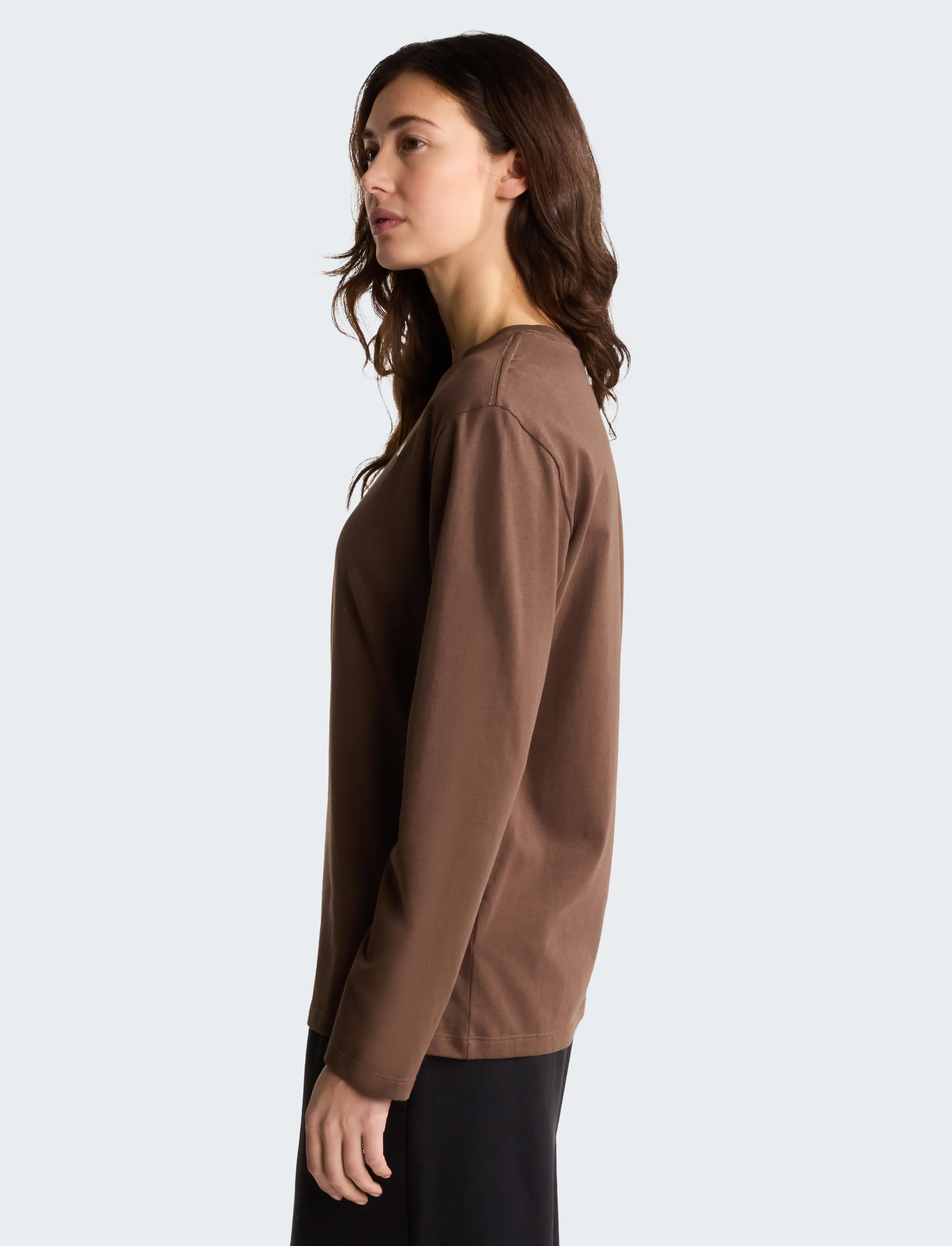 The North Face - W TNF ESSENTIAL SIMPLE DOME RLX LONG SLE - pikkade varrukatega alussärgid - smokey brown - 4