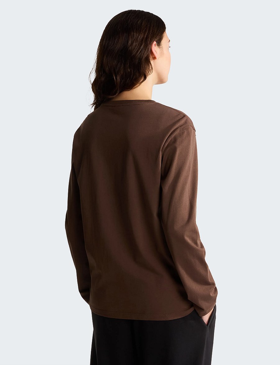 The North Face - W TNF ESSENTIAL SIMPLE DOME RLX LONG SLE - pikkade varrukatega alussärgid - smokey brown - 5