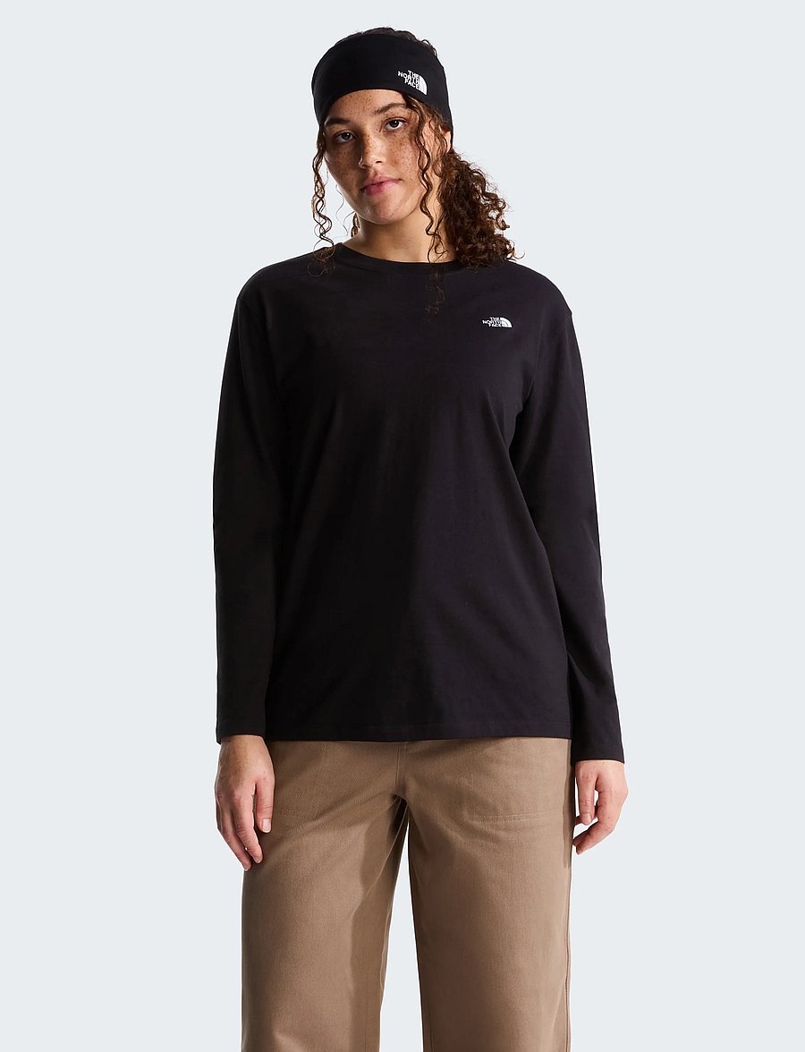 The North Face - W TNF ESSENTIAL SIMPLE DOME RLX LONG SLE - langarmshirts - tnf black - 0