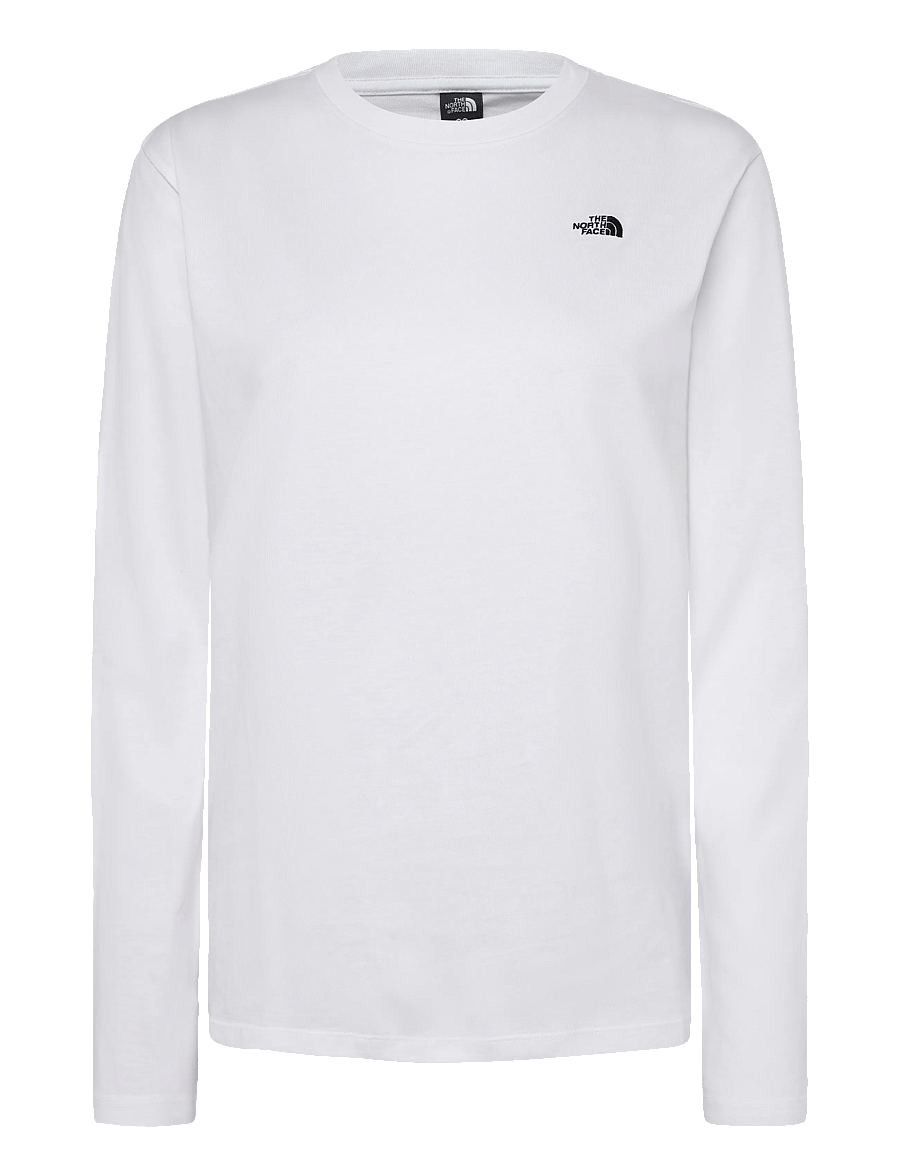 The North Face - W TNF ESSENTIAL SIMPLE DOME RLX LONG SLE - pikkade varrukatega alussärgid - tnf white - 1