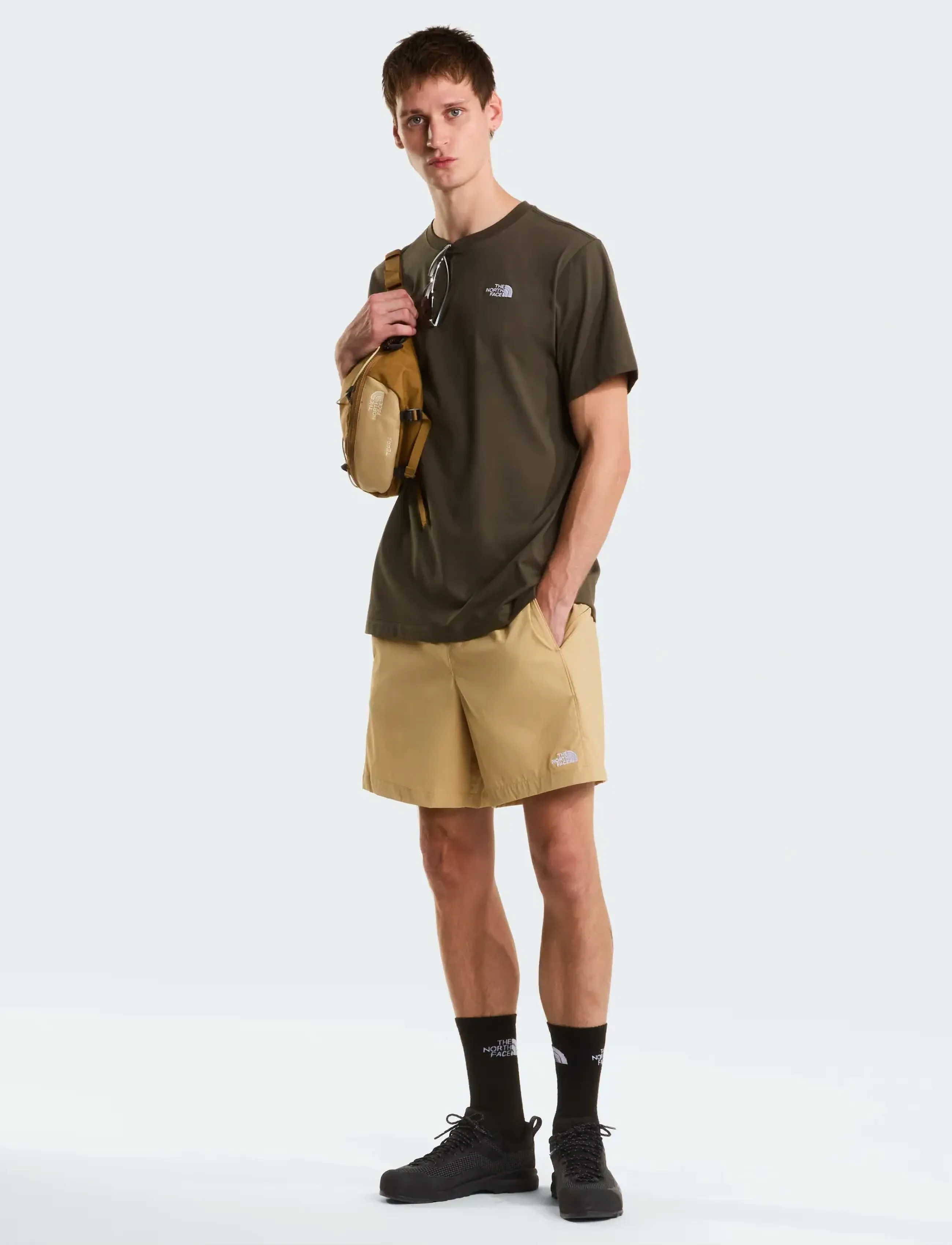 The North Face - M EVOLUTION SIMPLE DOME REGULAR SHORT SL - oberteile & t-shirts - new taupe green - 3
