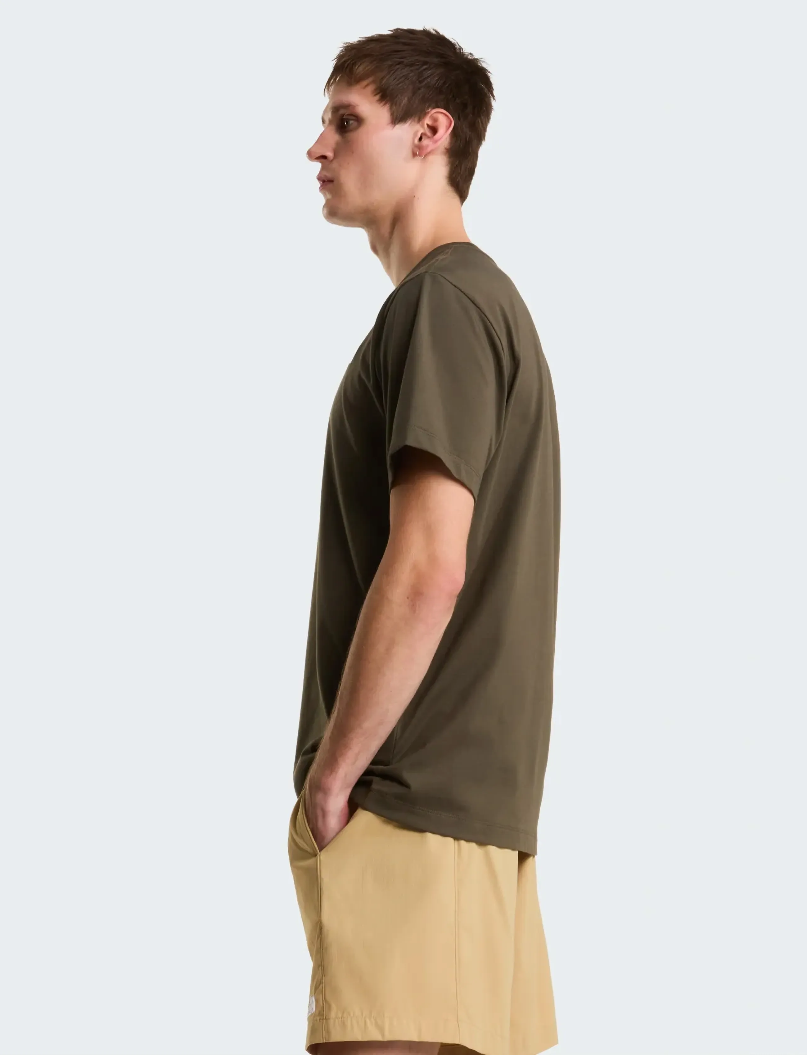 The North Face - M EVOLUTION SIMPLE DOME REGULAR SHORT SL - oberteile & t-shirts - new taupe green - 4