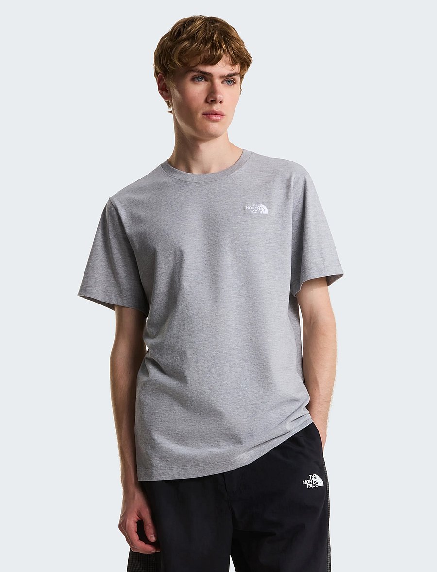 The North Face - M EVOLUTION SIMPLE DOME REGULAR SHORT SL - alussärgid ja t-särgid - tnf pale grey heather - 0