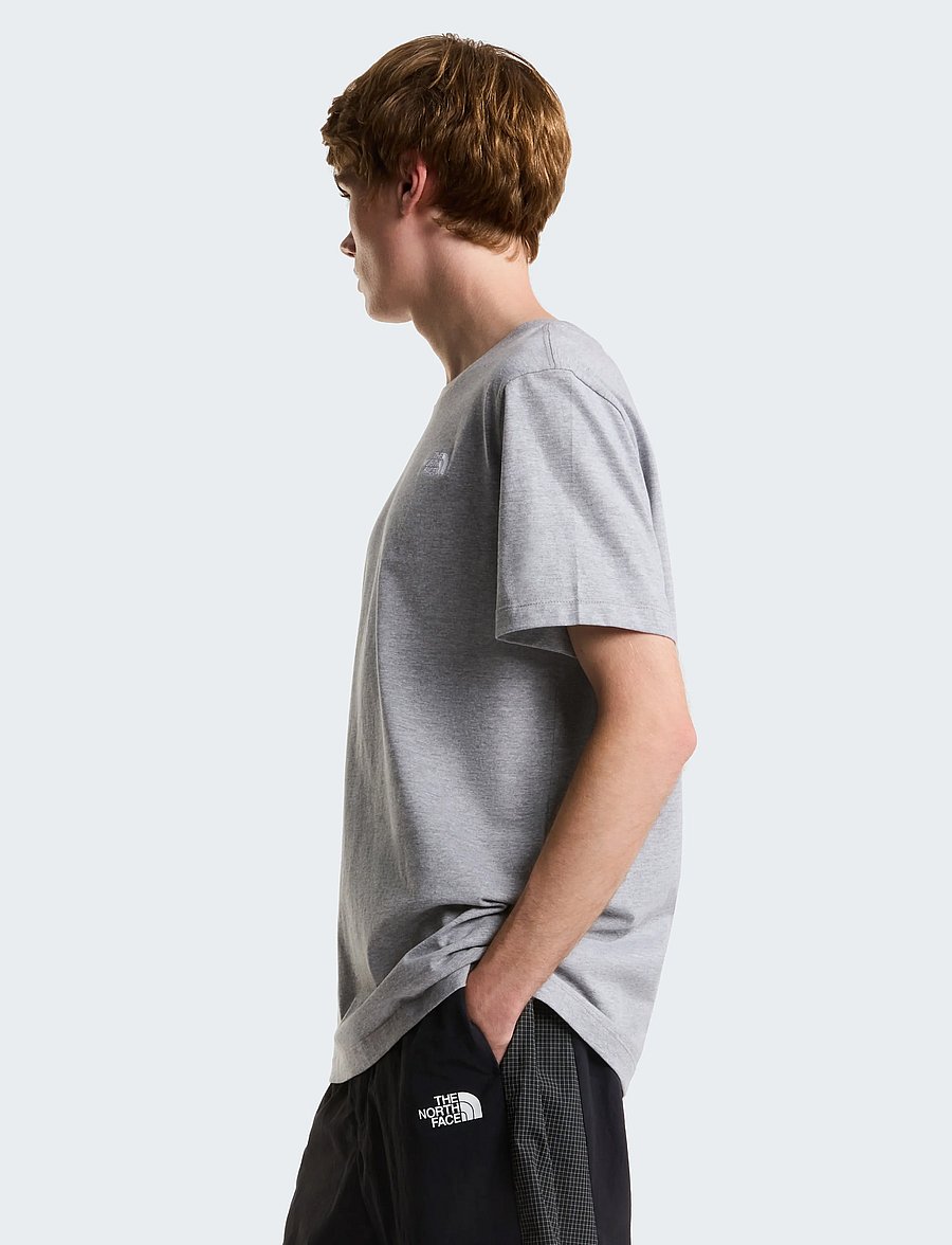 The North Face - M EVOLUTION SIMPLE DOME REGULAR SHORT SL - alussärgid ja t-särgid - tnf pale grey heather - 4
