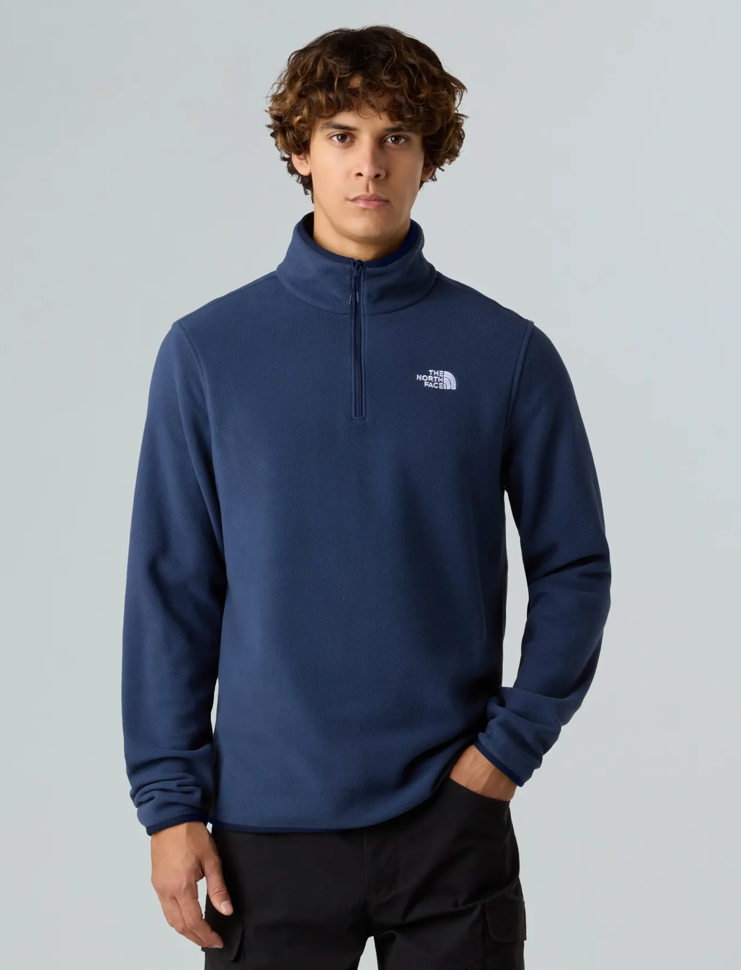 The North Face M Glacier Fleece 1/4 Zip Jacket, L, Sport Fleeces & Midlayers, Marineblau - Fleeces, Männerswear