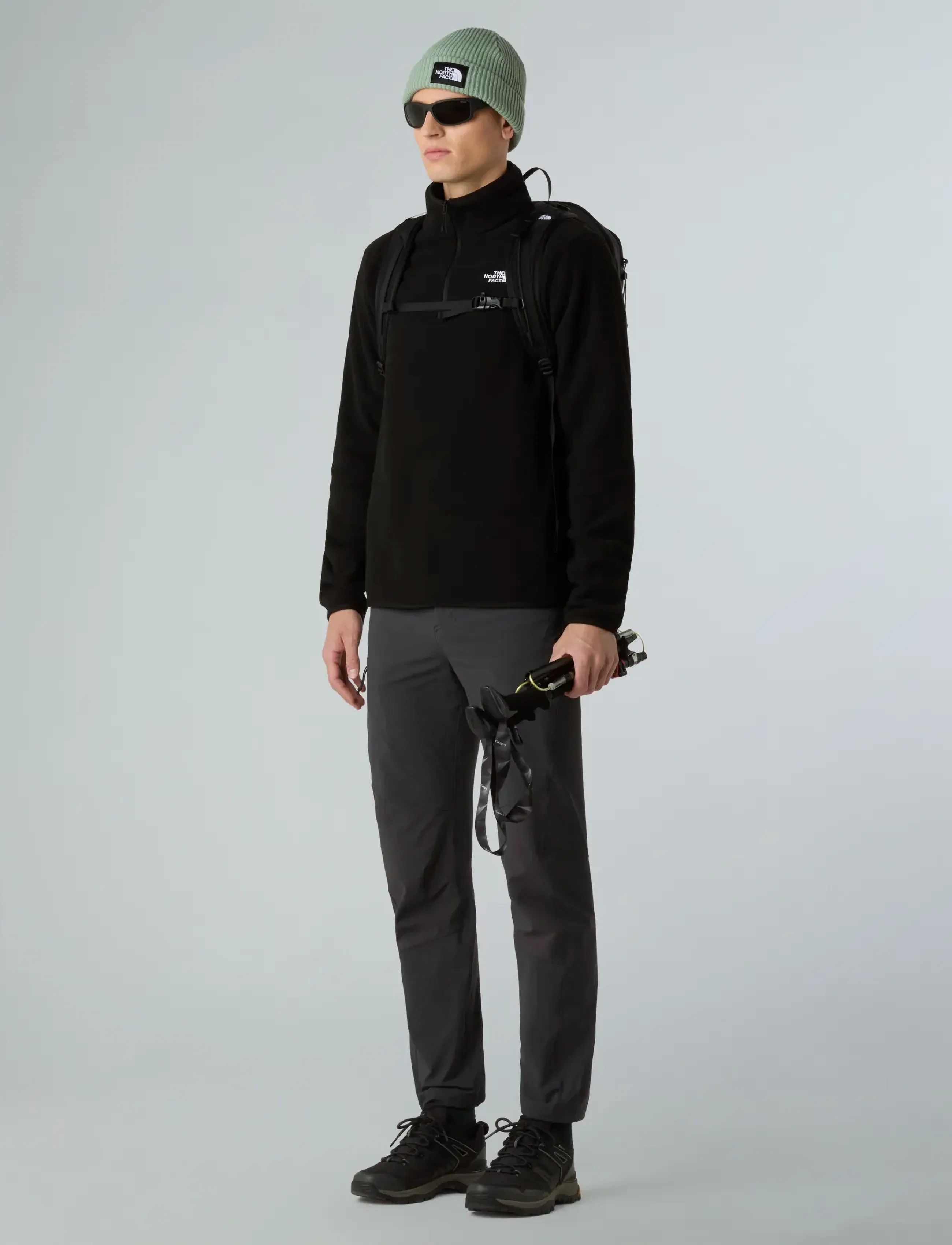 The North Face - M GLACIER FLEECE 1/4 ZIP JACKET - fleece & midlayer - tnf black - 3
