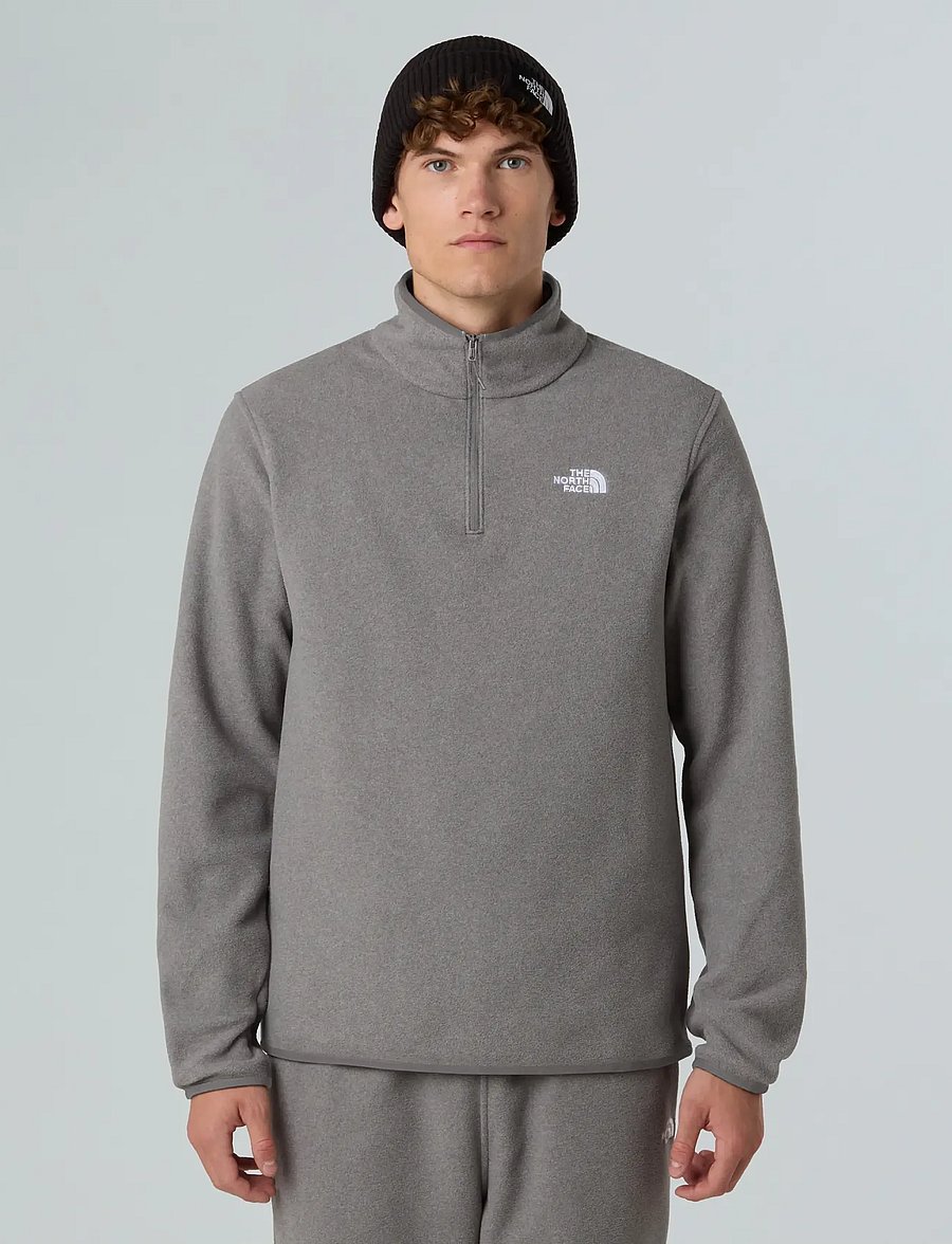 The North Face - M GLACIER FLEECE 1/4 ZIP JACKET - fleece & midlayer - tnf mid grey heather - 0