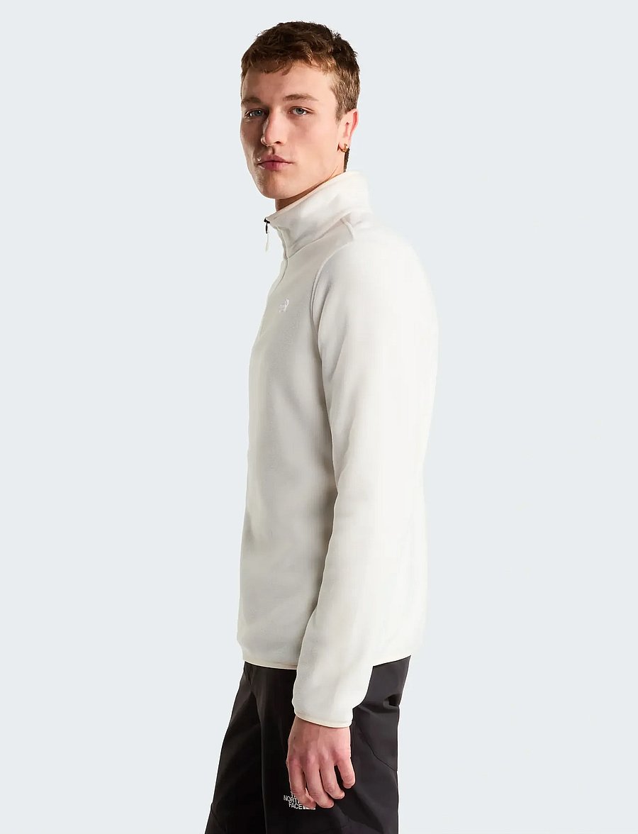 The North Face - M GLACIER FLEECE 1/4 ZIP JACKET - fleece & mellanlager - white dune - 4