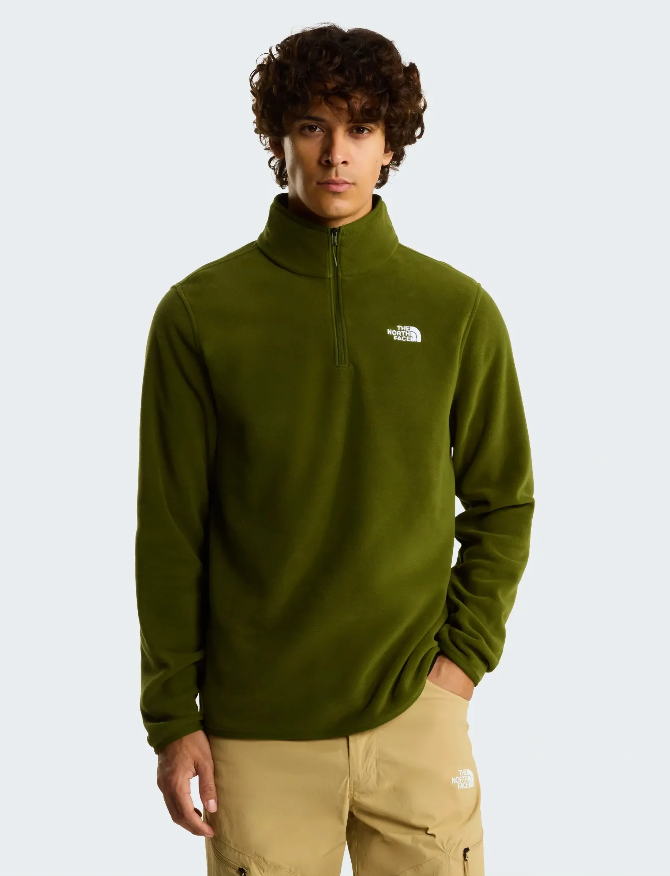 The North Face M Glacier Fleece 1/4 Zip Jacket, M, Sport Fleeces & Midlayers, Grün - Fleeces, Männerswear