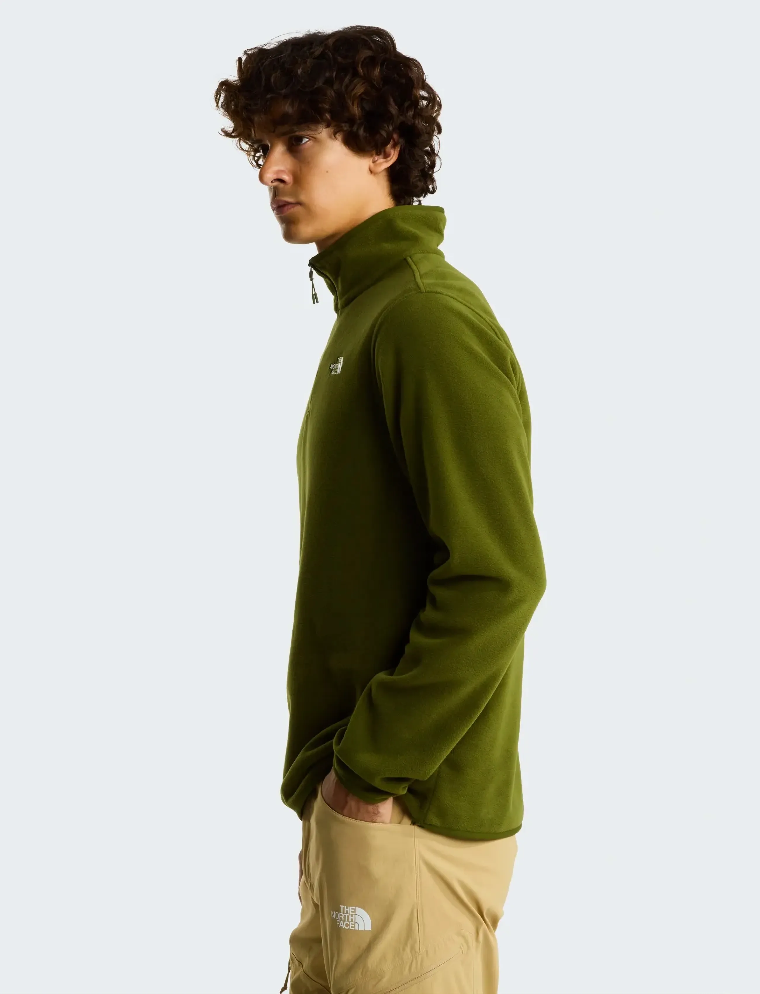 The North Face - M GLACIER FLEECE 1/4 ZIP JACKET - fleeces & midlayers - woodland green - 4