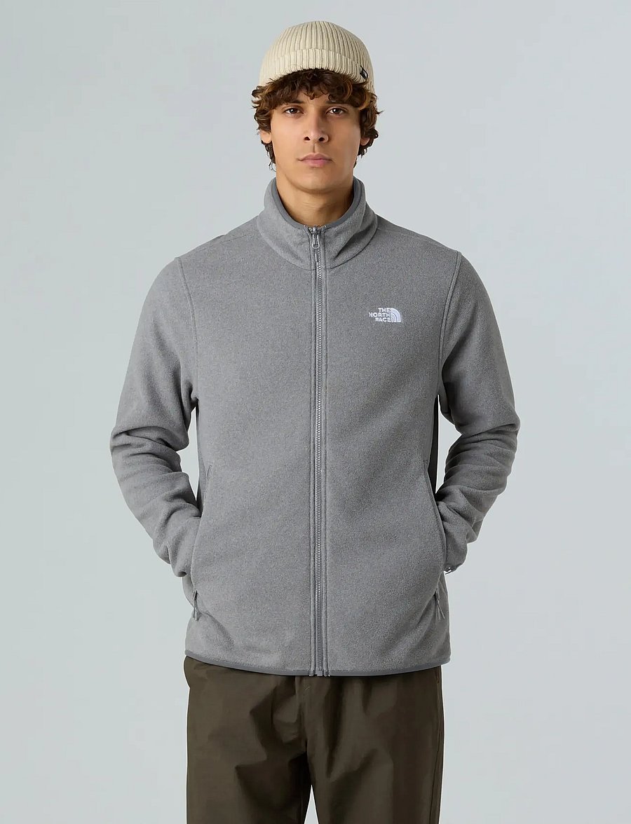 The North Face - M GLACIER FLEECE JACKET - fleece og mellemlag - tnf mid grey heather - 0