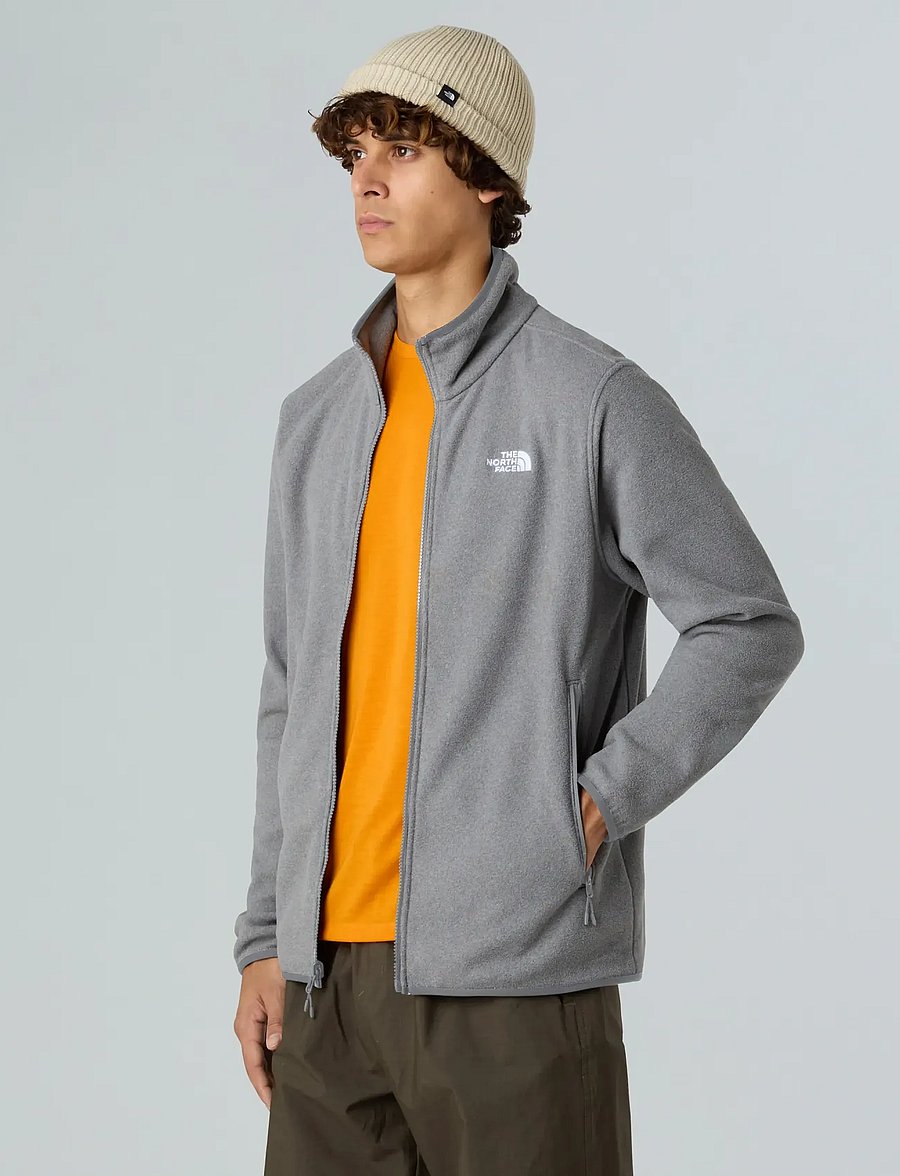 The North Face - M GLACIER FLEECE JACKET - fleece og mellemlag - tnf mid grey heather - 5