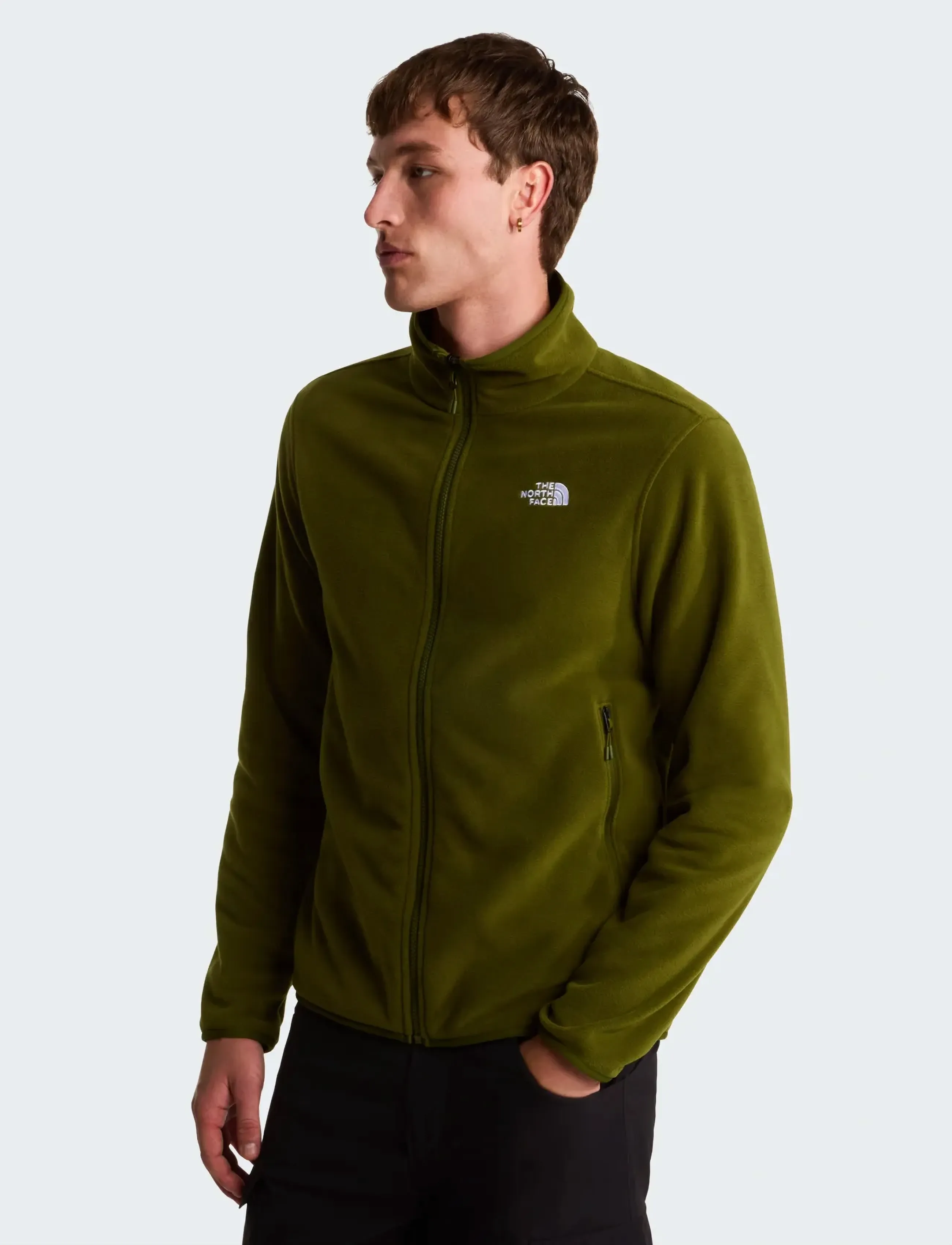 The North Face M Glacier Fleece Jacket, S, Khaki green, Sport Fleeces & Midlayers > Sport Fleeces, Herre