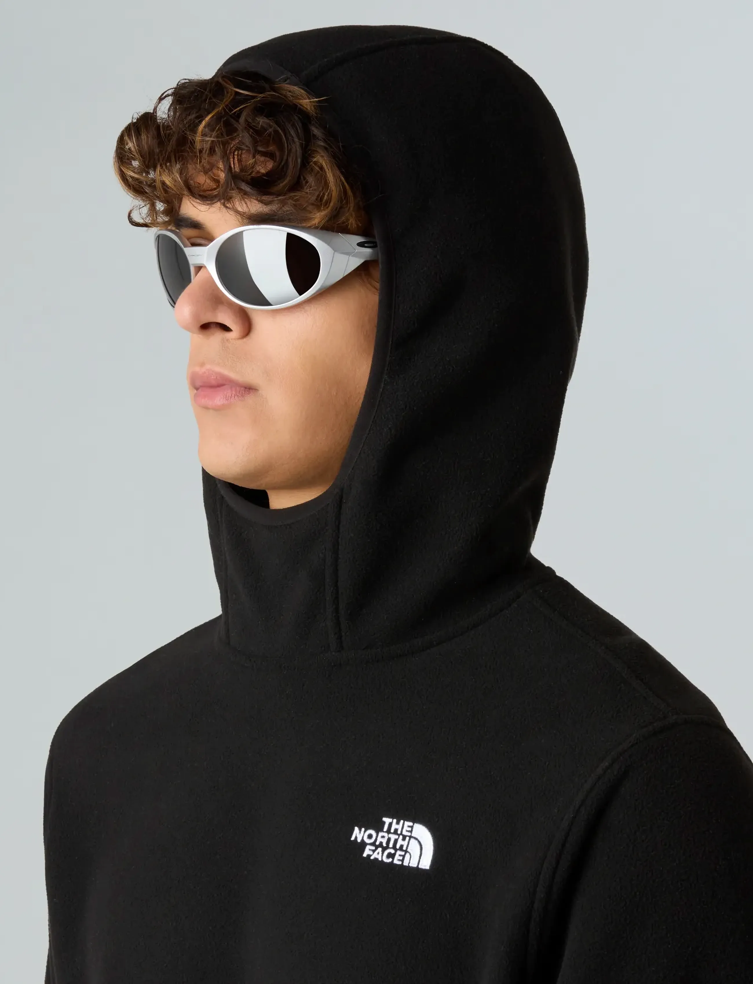 The North Face - M GLACIER FLEECE PULLOVER HOODIE - fleeces & midlayers - tnf black - 5