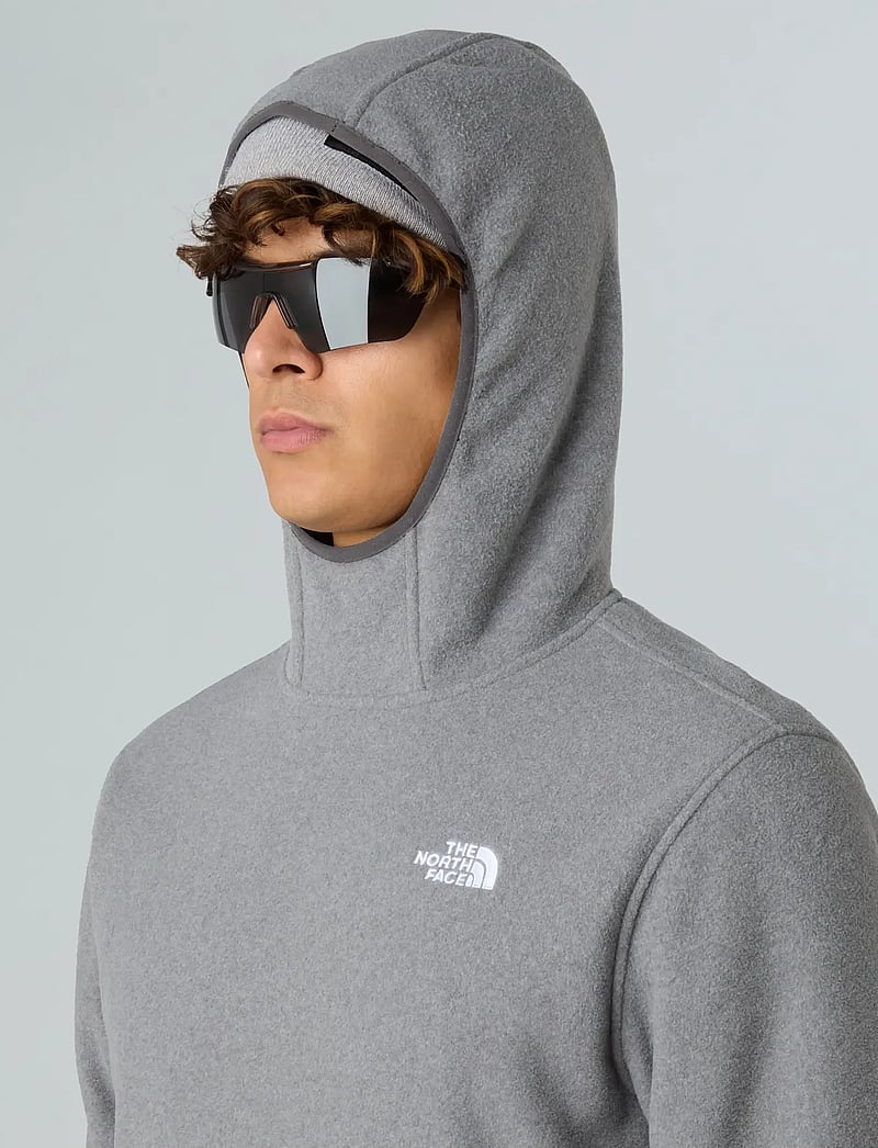 The North Face - M GLACIER FLEECE PULLOVER HOODIE - fleece og mellemlag - tnf mid grey heather - 5