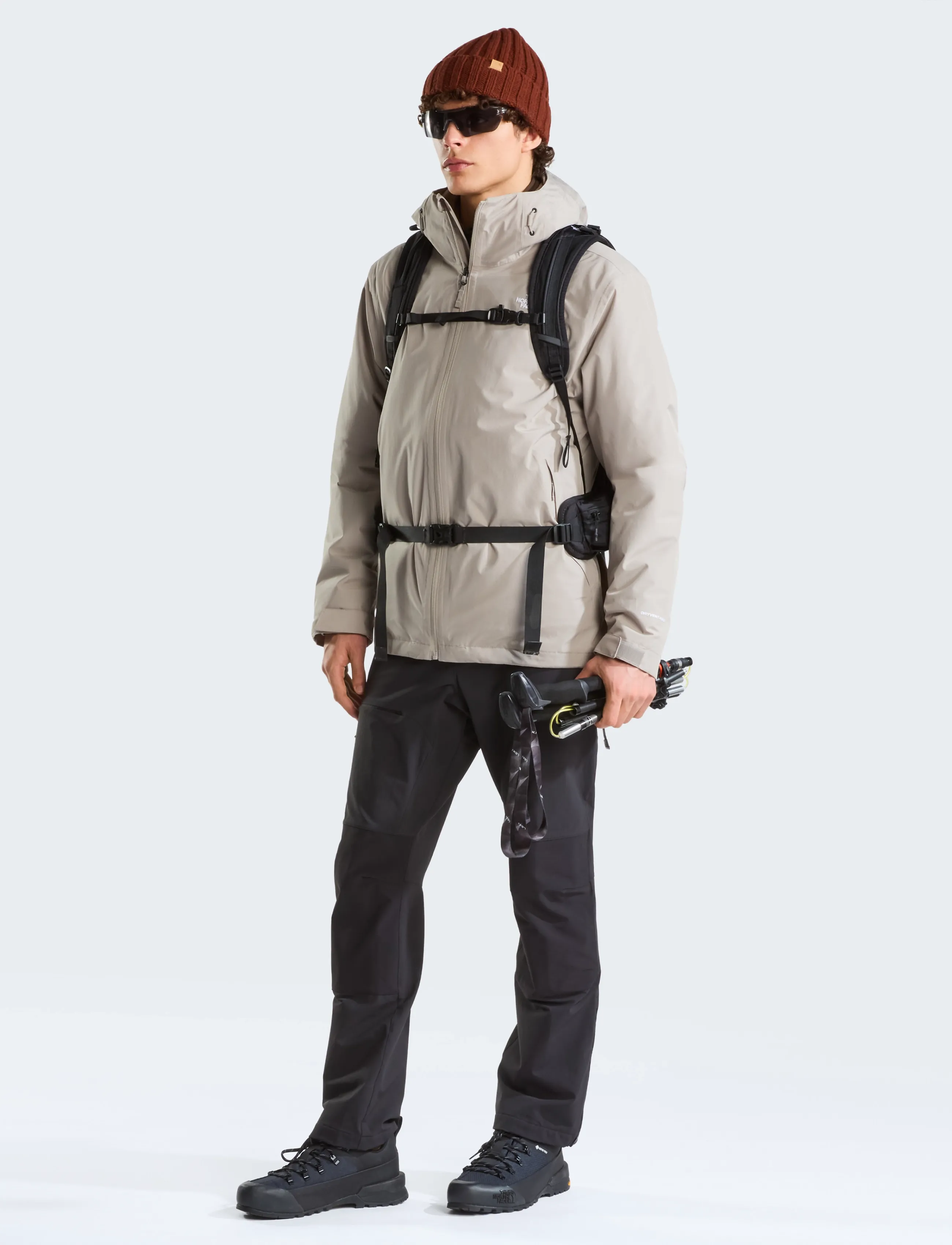 The North Face - M CARTO MONO TRICLIMATE HOODED JACKET - outdoor jacken - stone slab - 3