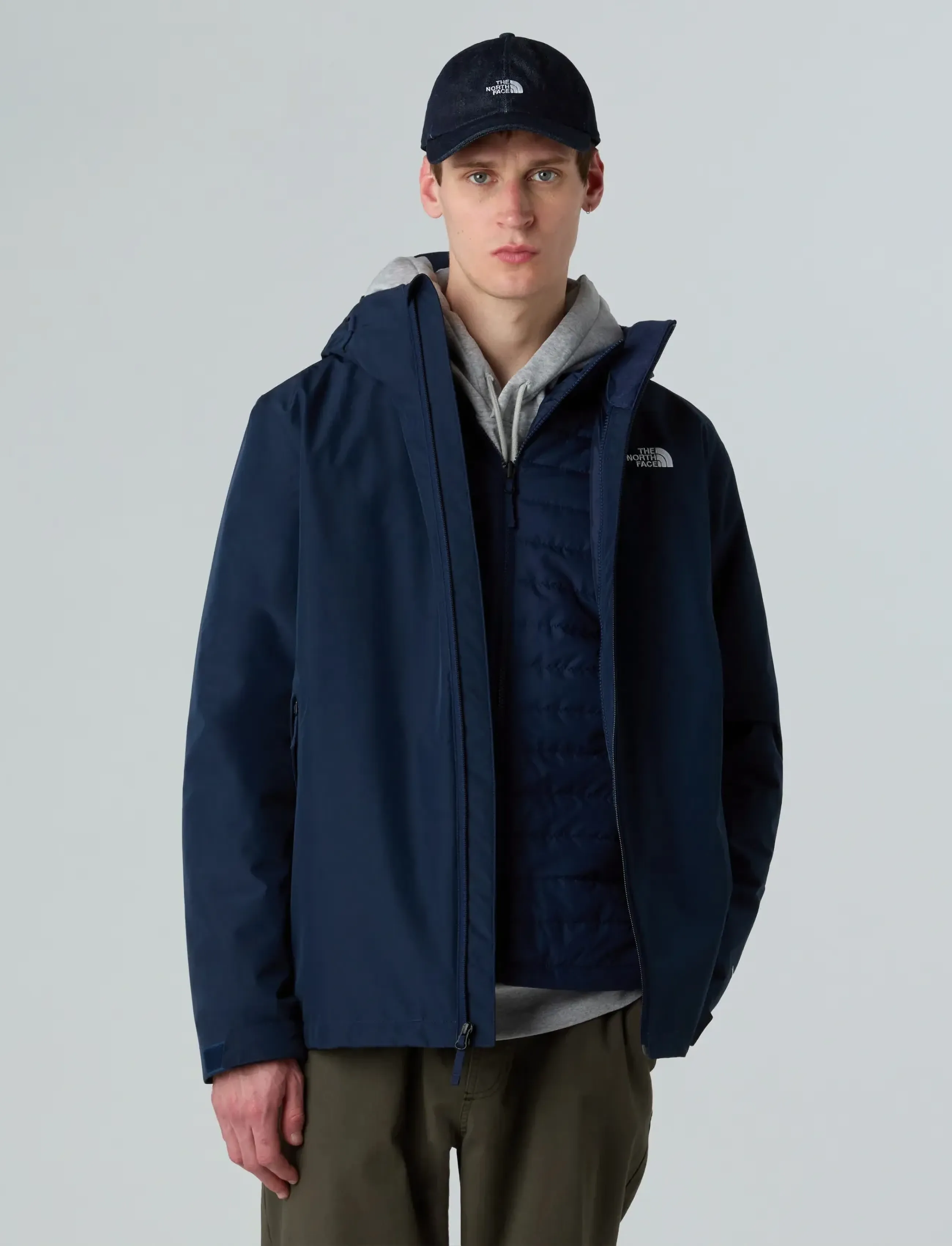 The North Face M Carto Mono Triclimate Hooded Jacket, Mænd, Hættejakke, Navy, Str: XL