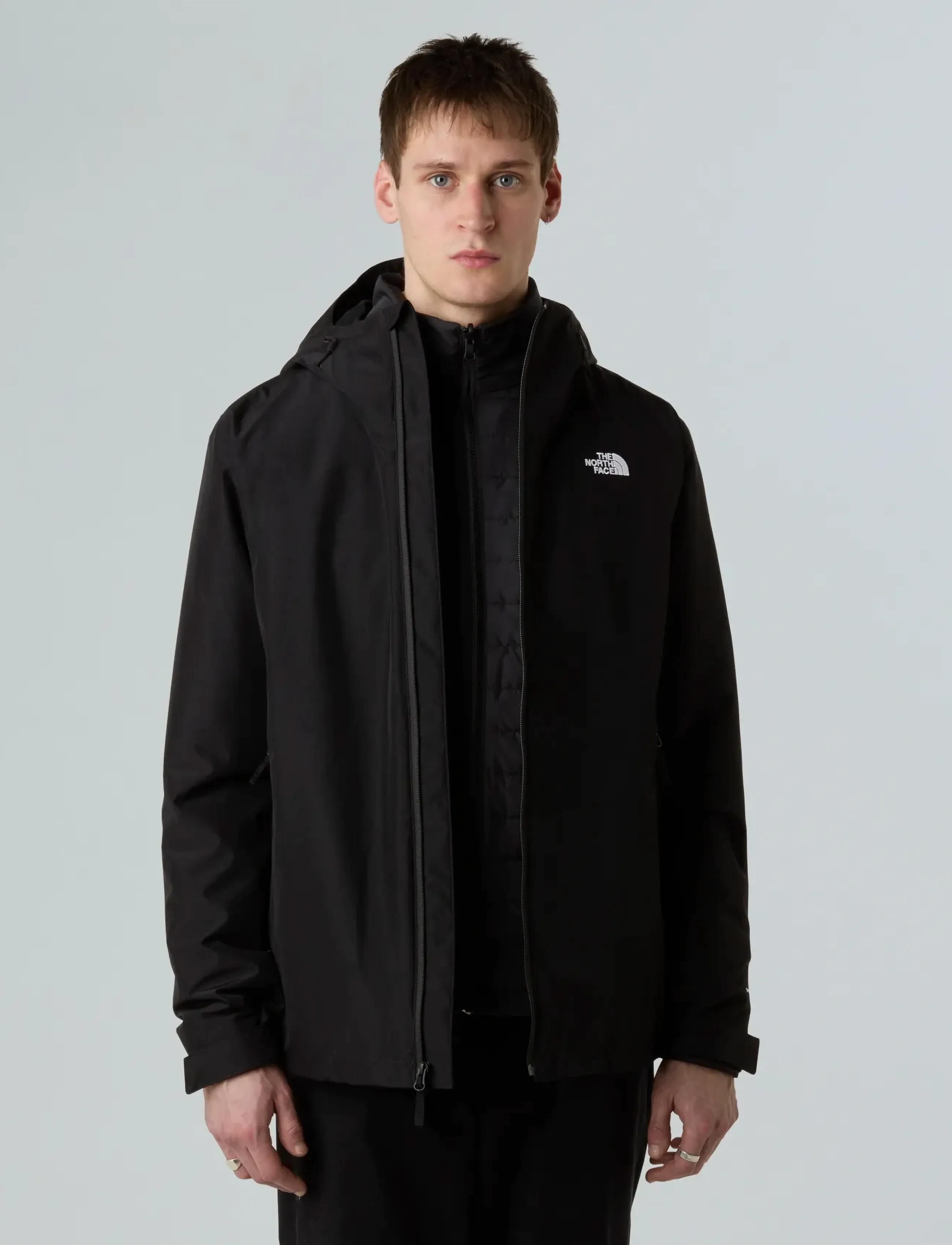 The North Face M CARTO MONO TRICLIMATE HOODED JACKET - Rain coats - TNF BLACK / black