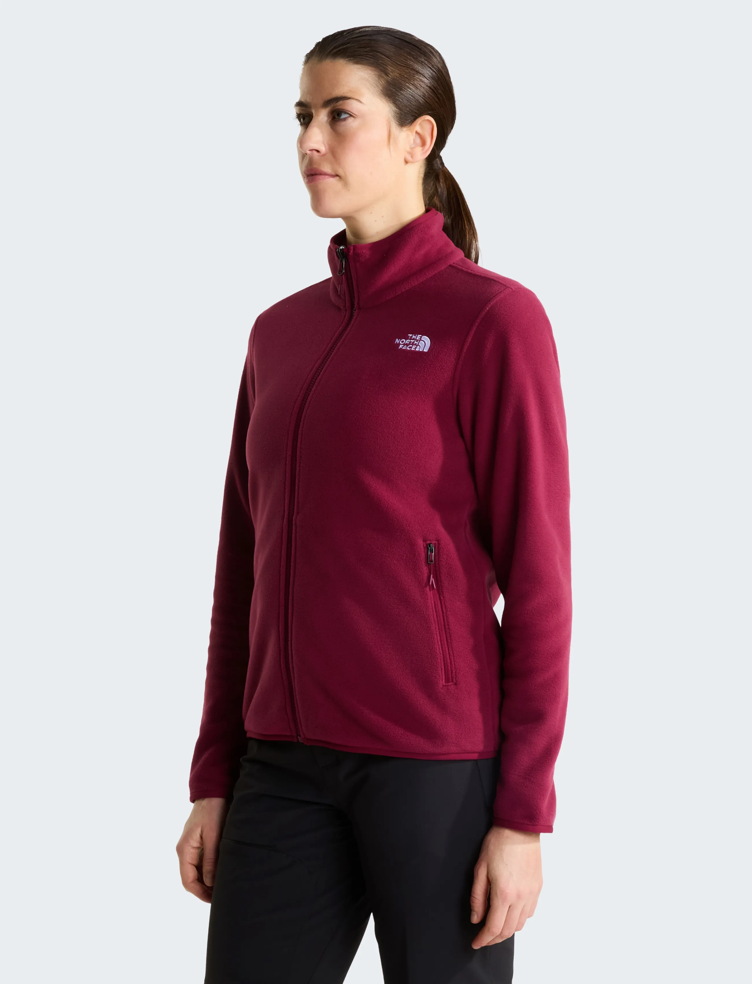 The North Face W Glacier Fleece Jacket, L, Burgundy, Sport Clothing > Sport Fleeces & Midlayers, Dame