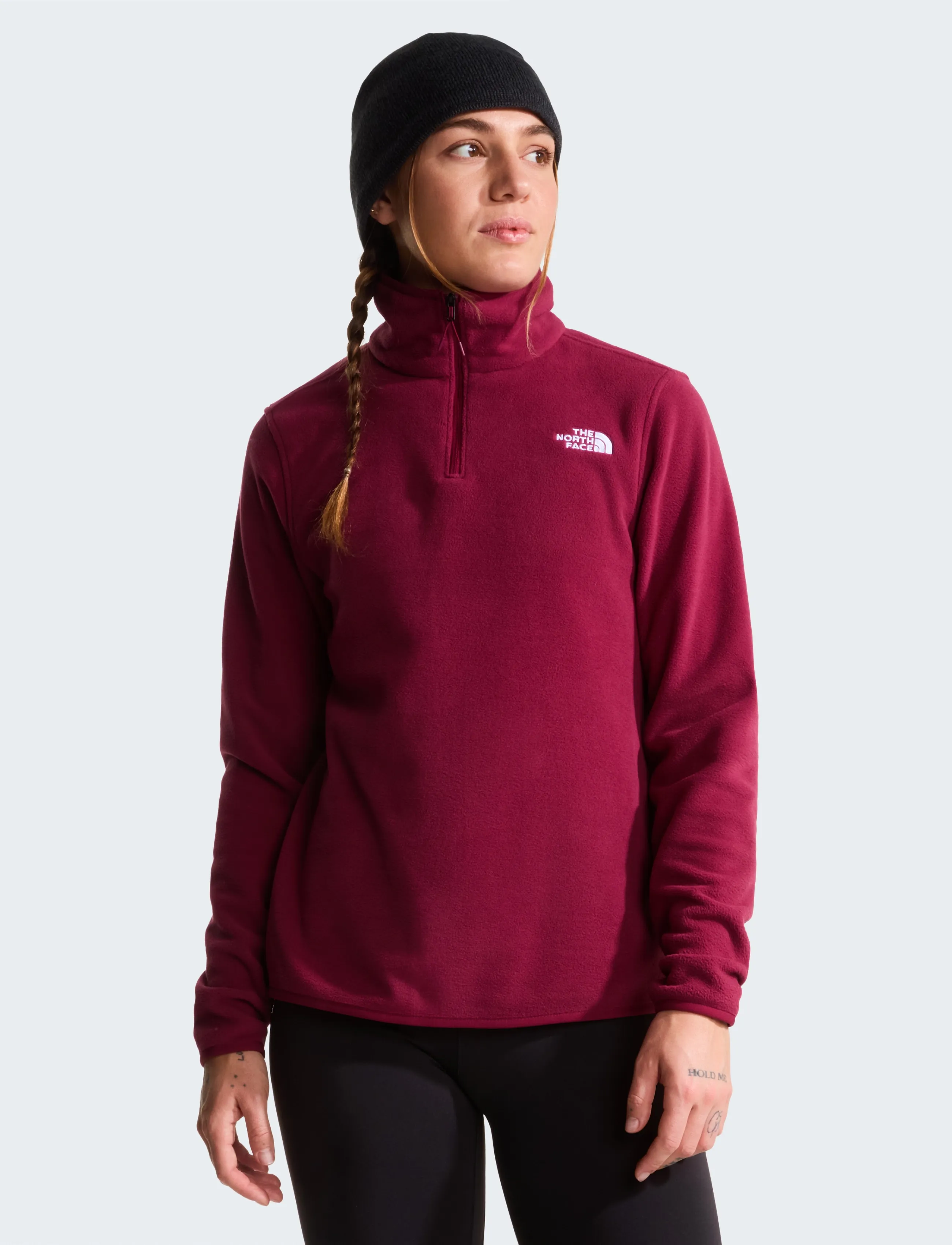 The North Face - W GLACIER FLEECE 1/4 ZIP JACKET - kampsunid ja vahekihid - burgundy crush - 0