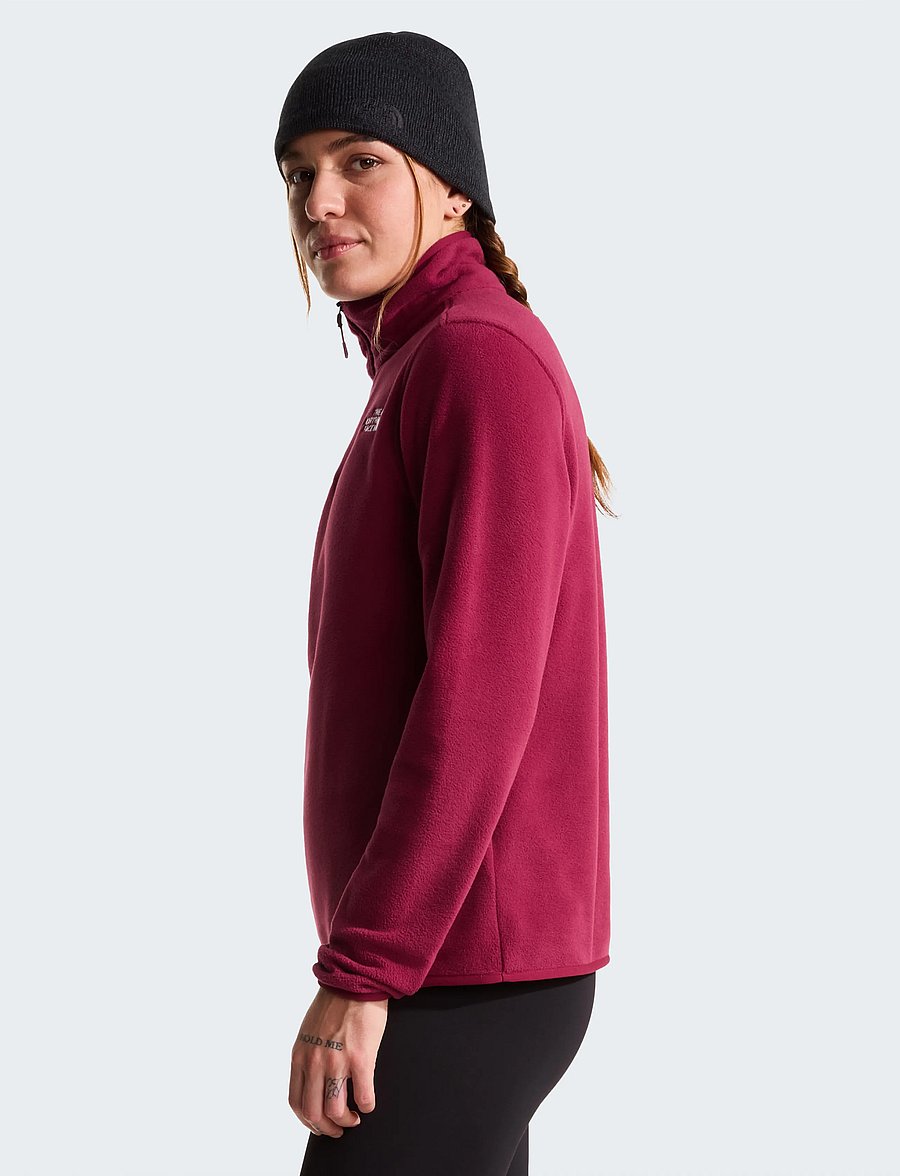 The North Face - W GLACIER FLEECE 1/4 ZIP JACKET - kampsunid ja vahekihid - burgundy crush - 4