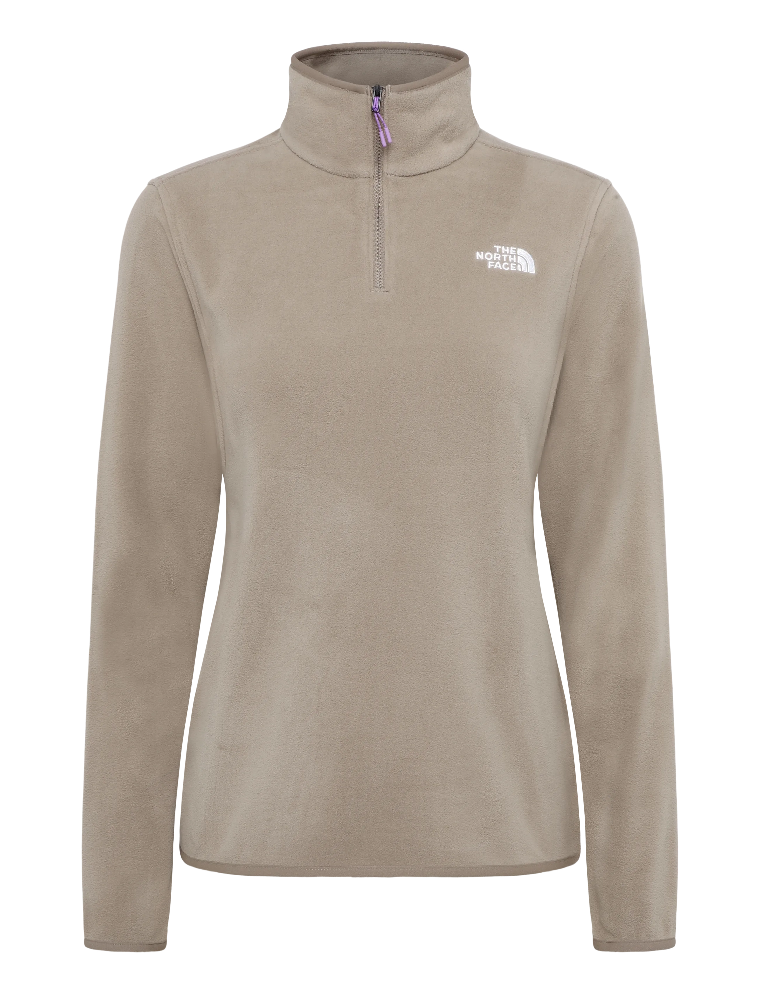 The North Face W GLACIER FLEECE 1/4 ZIP JACKET - Kläder - GARNET / beige