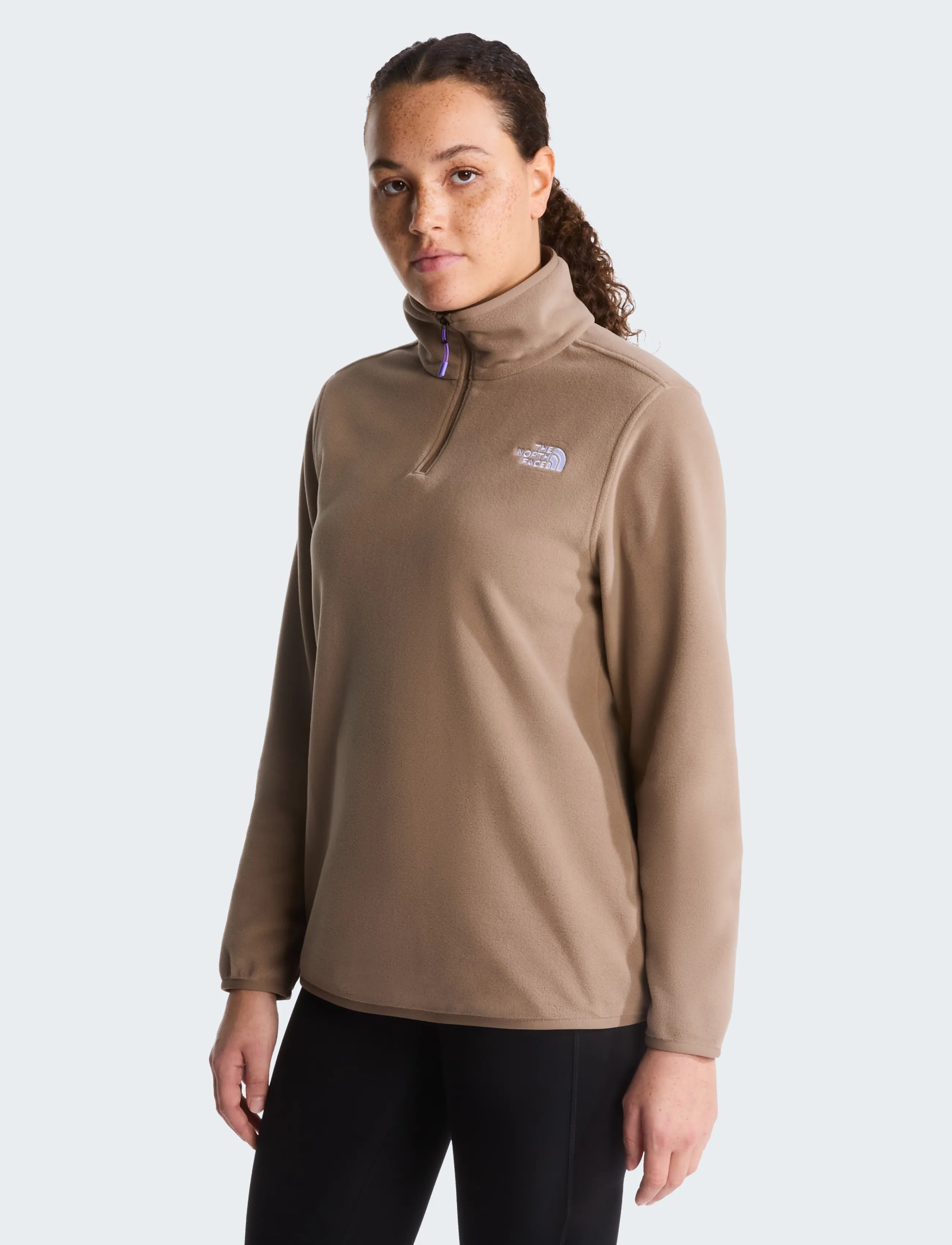 The North Face W Glacier Fleece 1/4 Zip Jacket, XS, Sport Clothing, Beige - Fleeces & Midlayers, Frauen