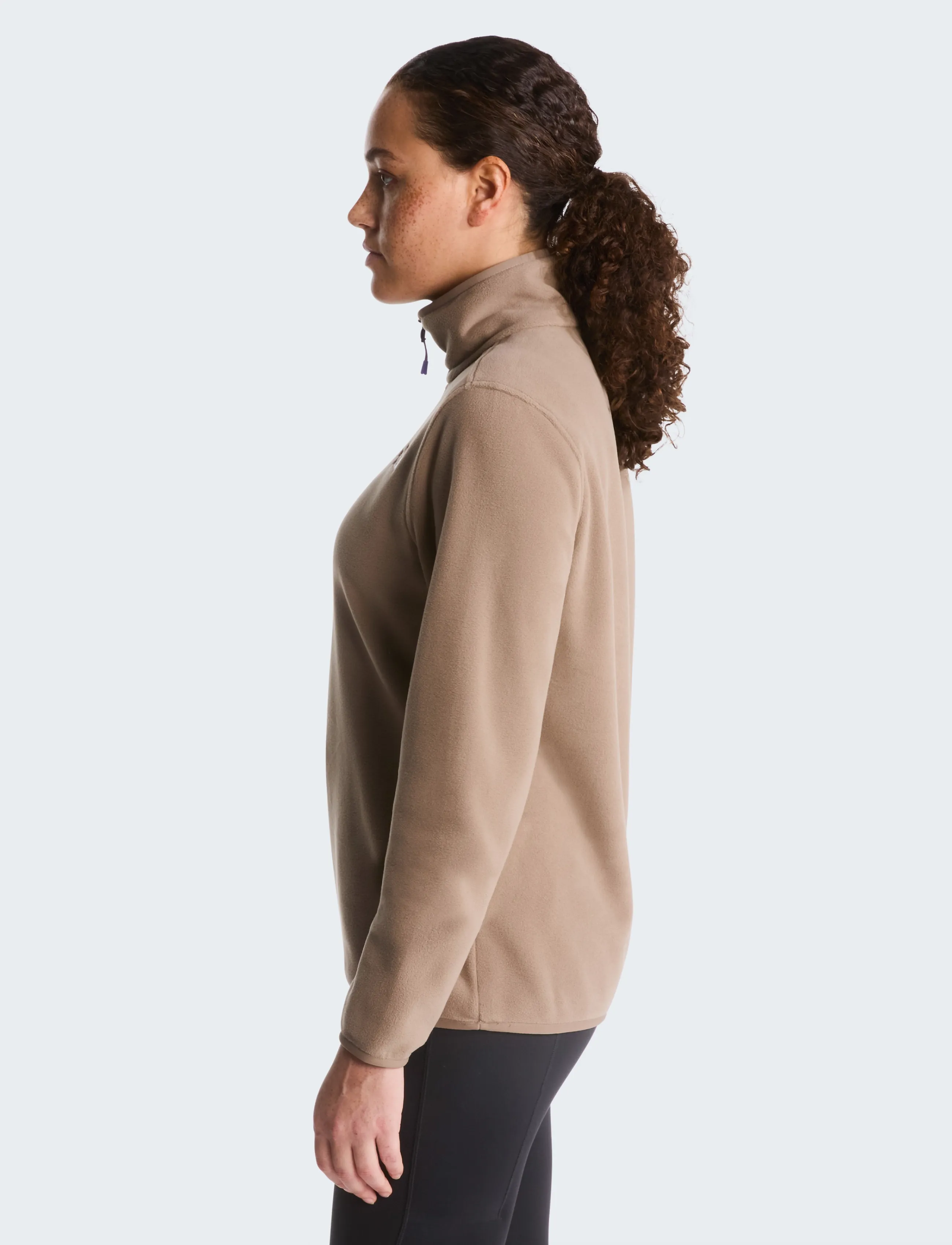 The North Face - W GLACIER FLEECE 1/4 ZIP JACKET - Överdelar - garnet - 4
