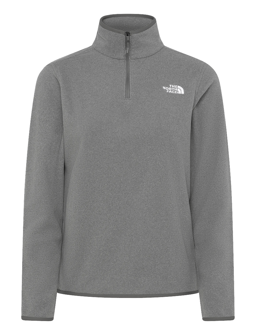 The North Face - W GLACIER FLEECE 1/4 ZIP JACKET - alussärgid - tnf mid grey heather - 1