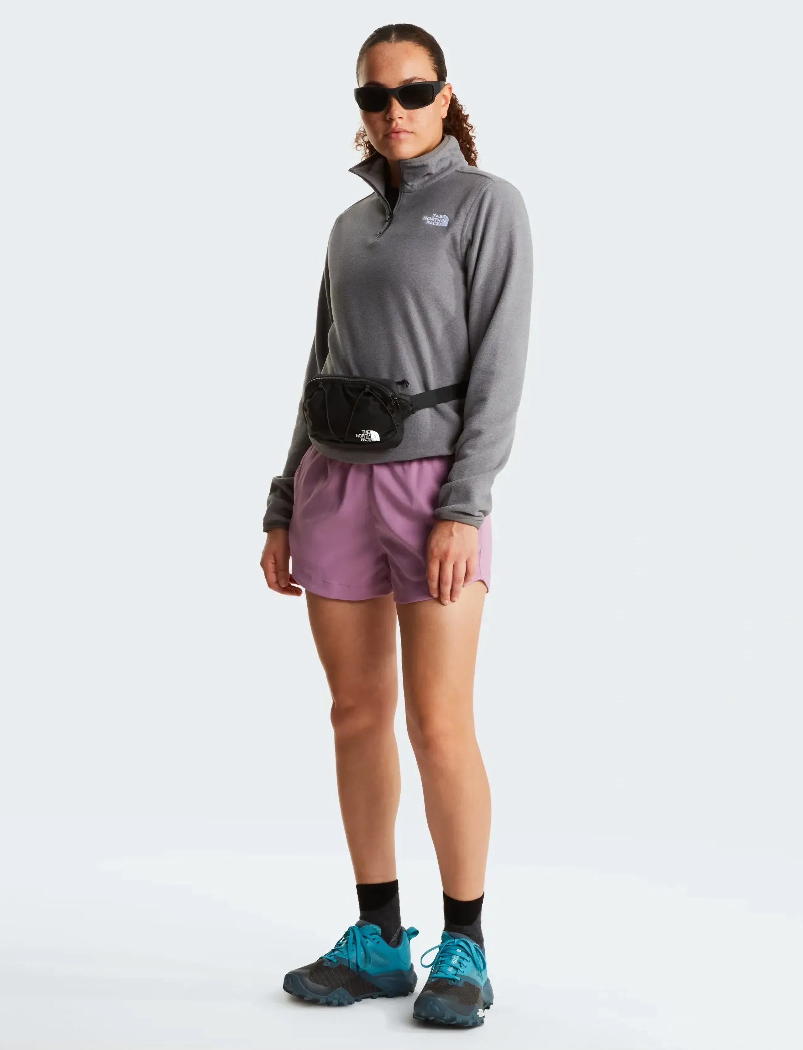 The North Face - W GLACIER FLEECE 1/4 ZIP JACKET - alussärgid - tnf mid grey heather - 3