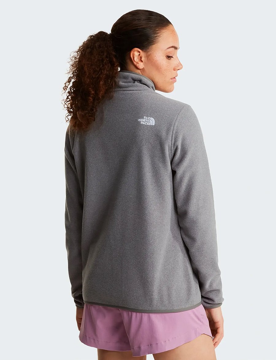 The North Face - W GLACIER FLEECE 1/4 ZIP JACKET - alussärgid - tnf mid grey heather - 5