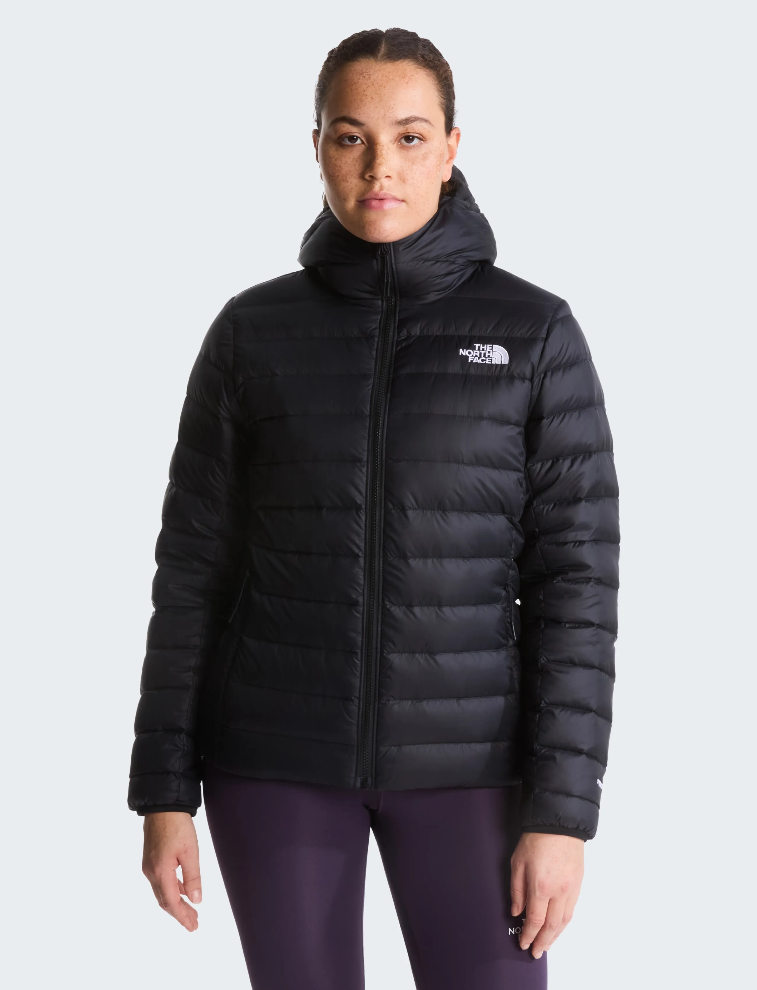 The North Face W Classic Down Hooded Jacket, L, Black, Sport Jackets > Sport Outdoor Jackets, Dame