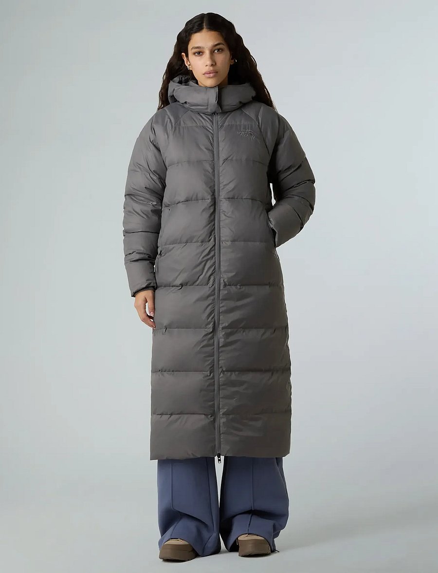 The North Face - W HYDRENALITE CITY LONG DOWN HOODED PARK - parkaser - smoked pearl - 0