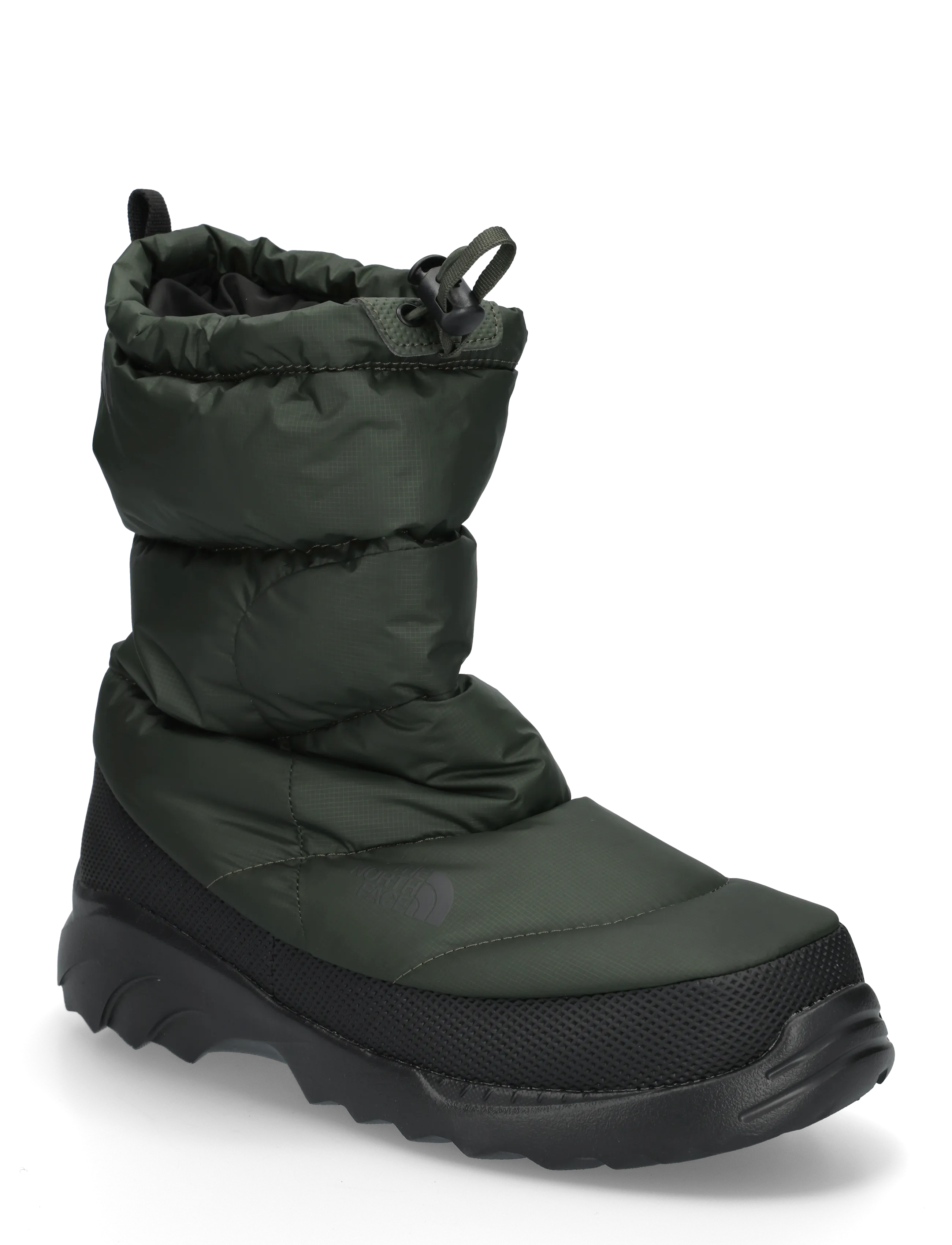 The North Face NUPTSE TRACTION BOOTIE - Shoes - BOTTLE GREEN/TNF BLACK / green