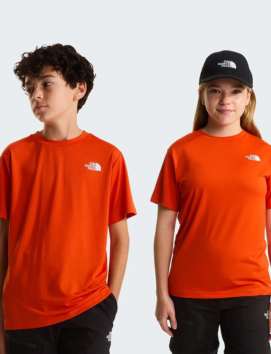 The North Face - TEEN NEW 24/7 SS TEE - kortermede t-skjorter - lava red - 0