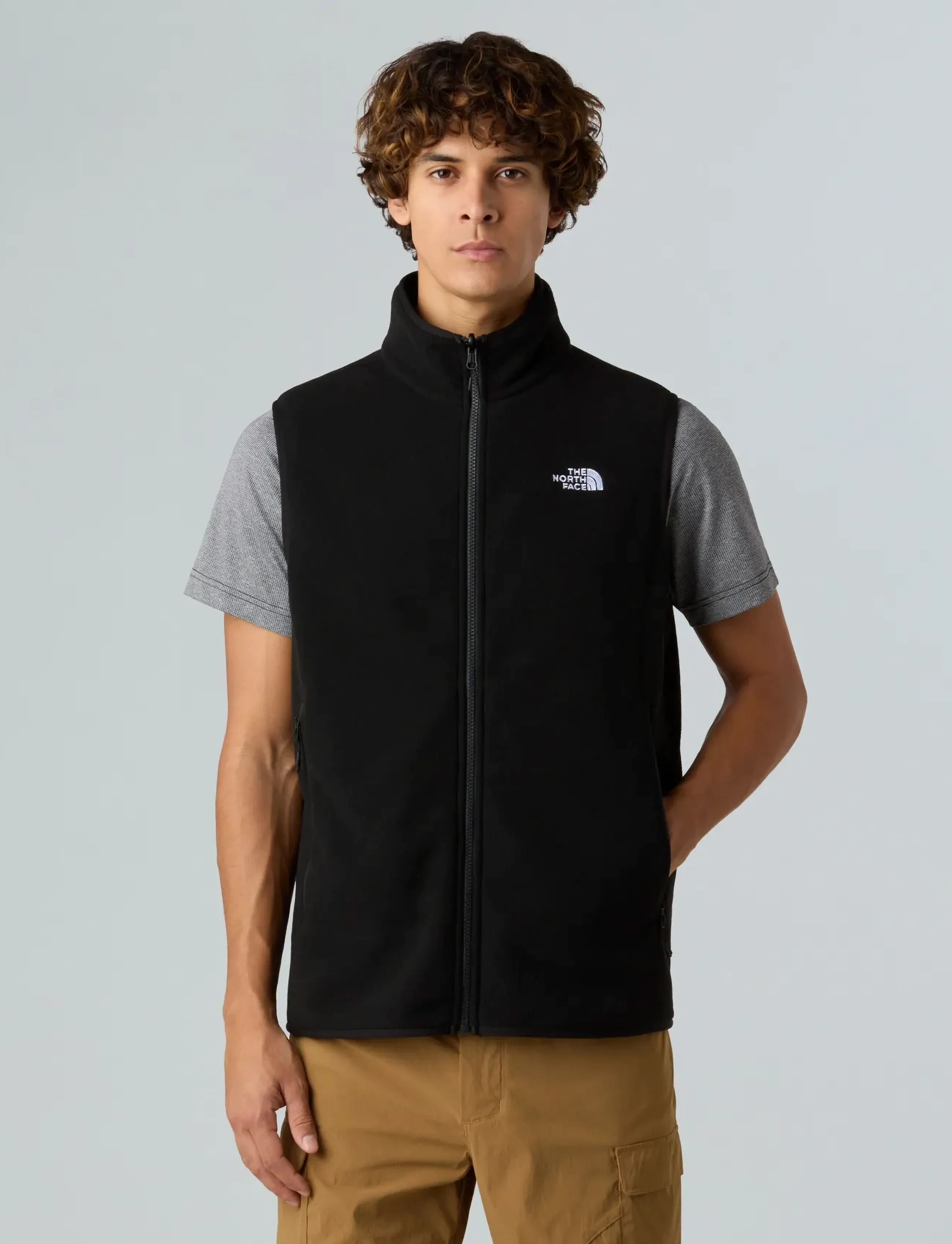 The North Face M Glacier Fleece Vest, Mænd, Fleecevest, Sort, Str: S