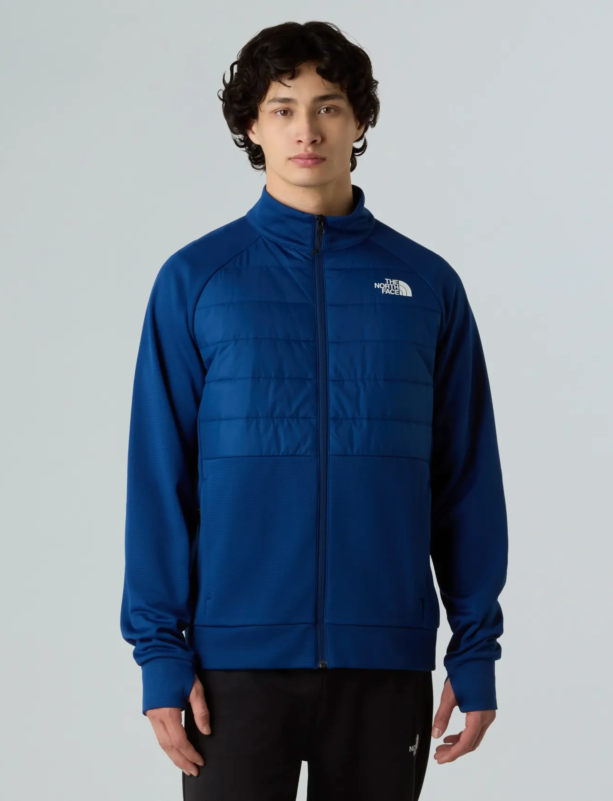 The North Face M Reaxion 2.0 Fleece Hybrid Full Zip Jkt, S, Blue, Sport Jackets > Sport Training Jackets, Herre