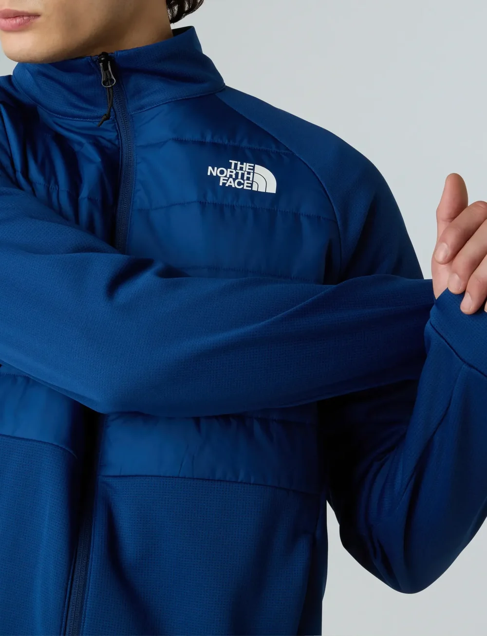 The North Face - M REAXION 2.0 FLEECE HYBRID FULL ZIP JAC - sports jackets - estate blue dark heather - 4