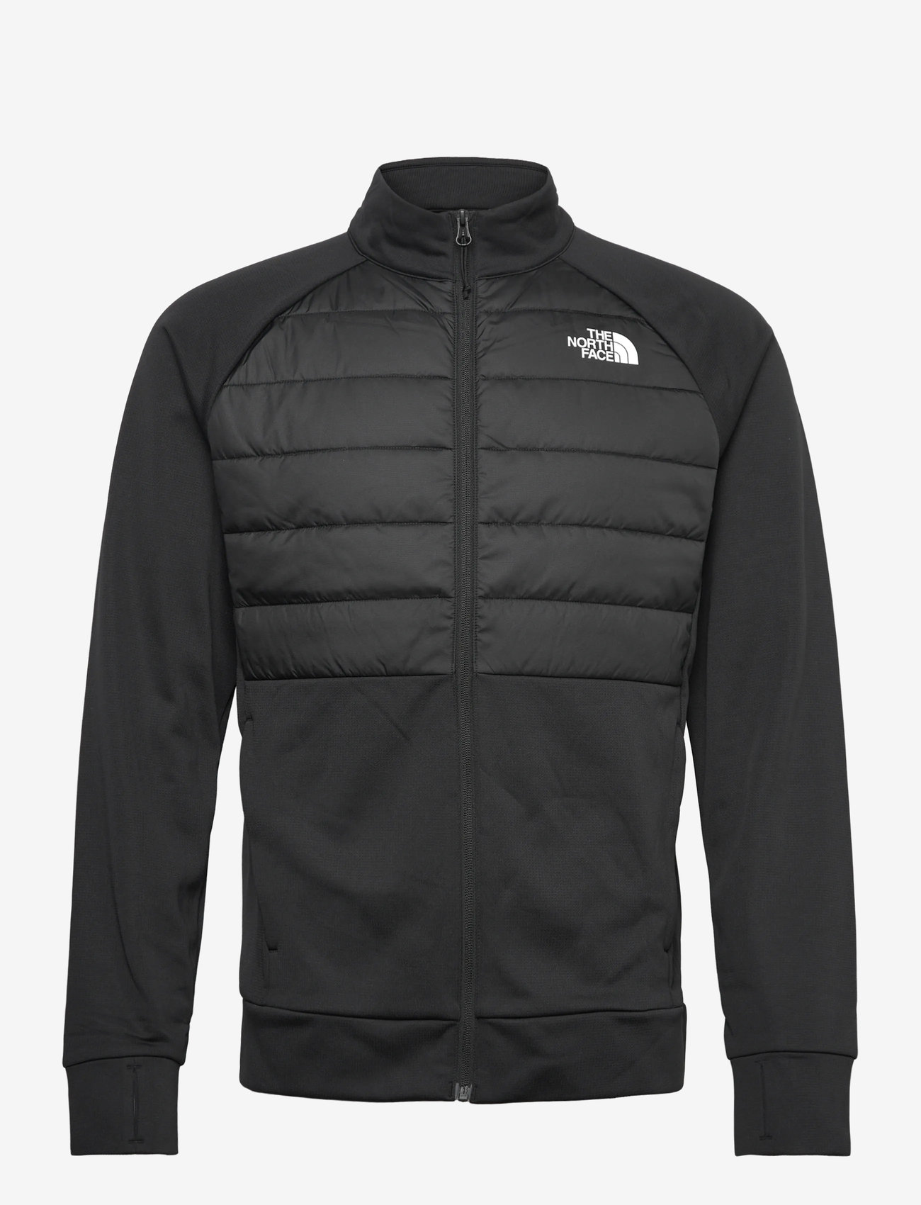 The North Face - M REAXION 2.0 FLEECE HYBRID FULL ZIP JKT - sportjackor - tnf black heather - 1