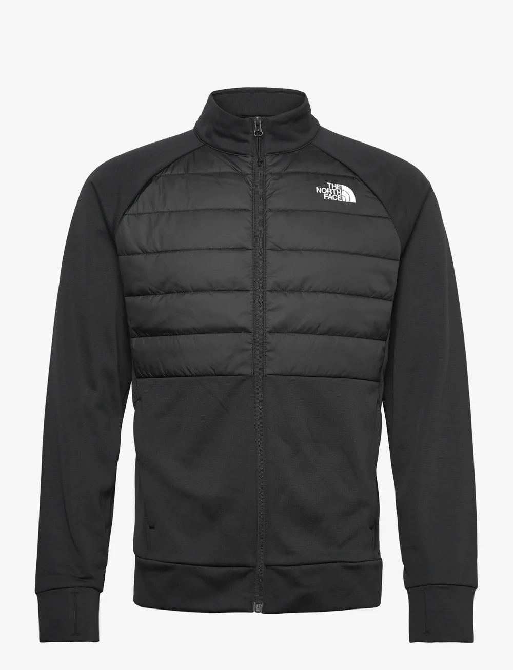 The North Face - M REAXION 2.0 FLEECE HYBRID FULL ZIP JKT - sports jackets - tnf black heather - 0