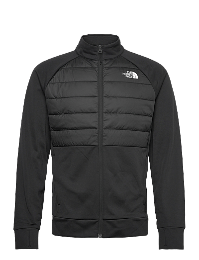 The North Face M REAXION 2.0 FLEECE HYBRID FULL ZIP JKT - Yttertøy - TNF BLACK HEATHER / black