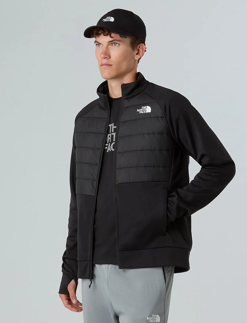 The North Face - M REAXION 2.0 FLEECE HYBRID FULL ZIP JKT - sportjackor - tnf black heather - 0