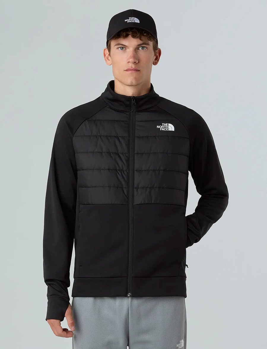 The North Face - M REAXION 2.0 FLEECE HYBRID FULL ZIP JKT - sportjacken - tnf black heather - 3