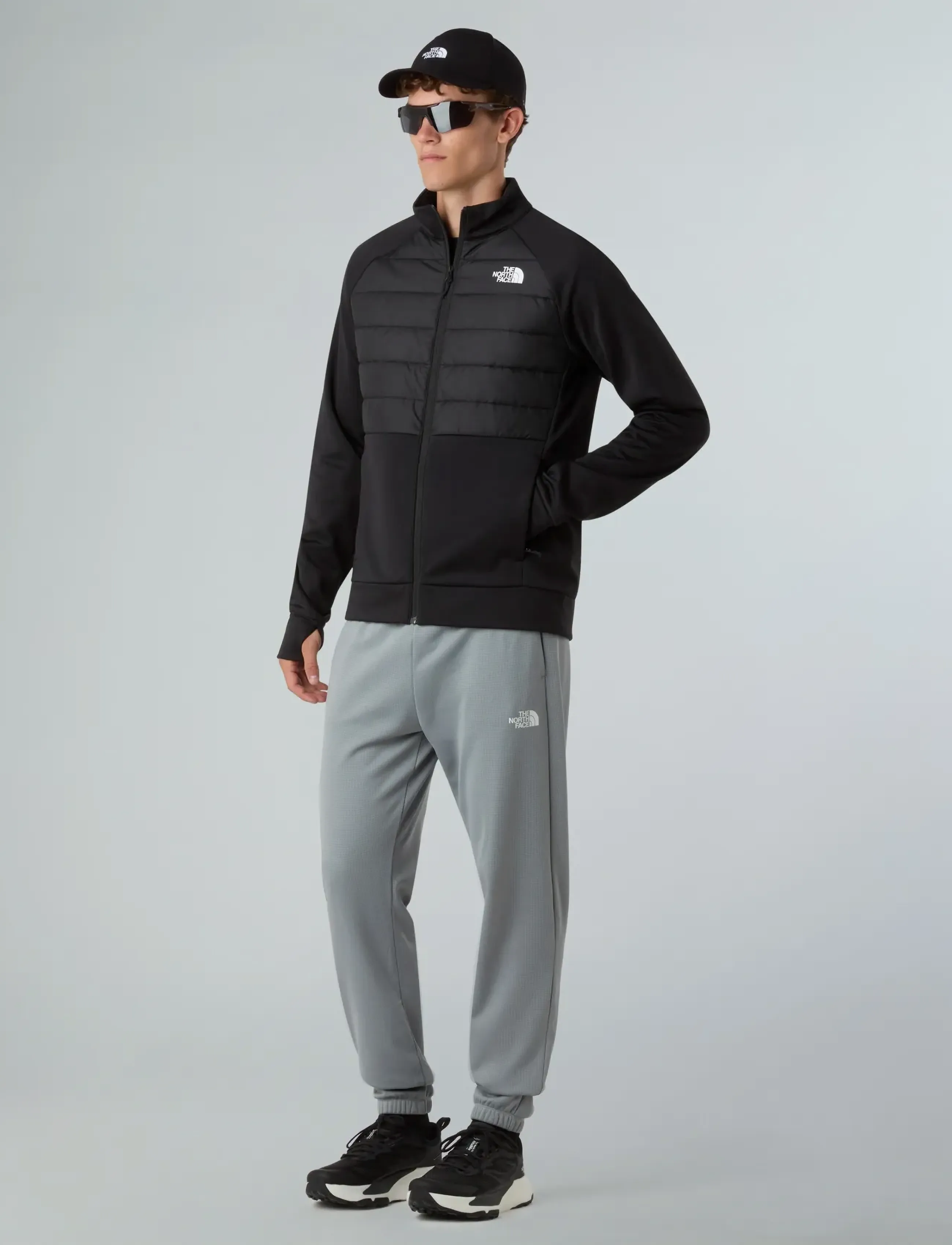 The North Face - M REAXION 2.0 FLEECE HYBRID FULL ZIP JKT - sportjacken - tnf black heather - 4