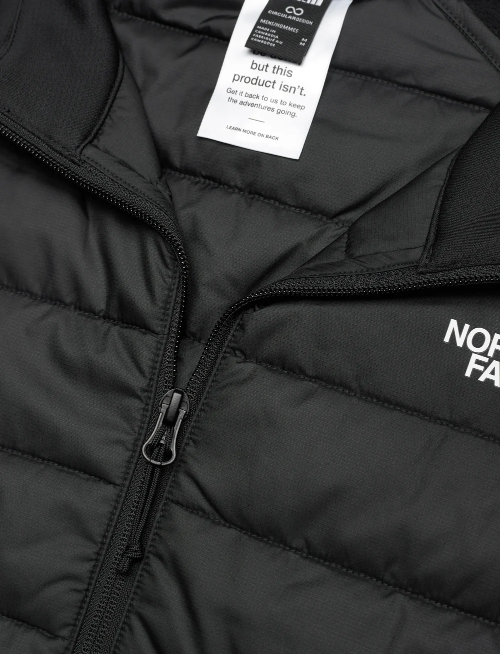 The North Face - M REAXION 2.0 FLEECE HYBRID FULL ZIP JKT - sports jackets - tnf black heather - 2