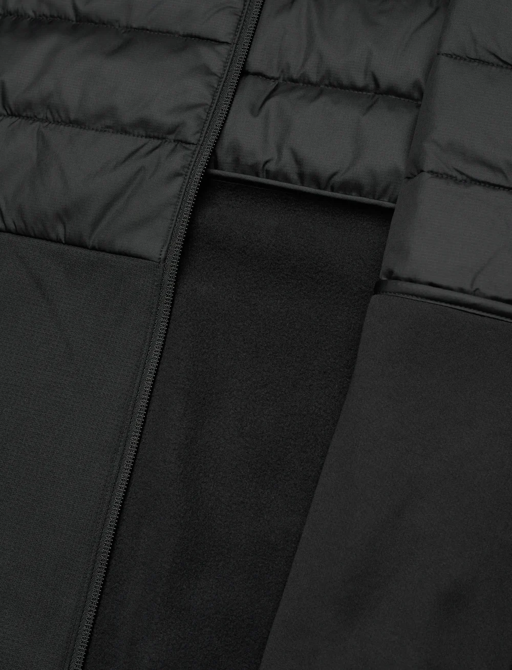 The North Face - M REAXION 2.0 FLEECE HYBRID FULL ZIP JKT - sports jackets - tnf black heather - 4