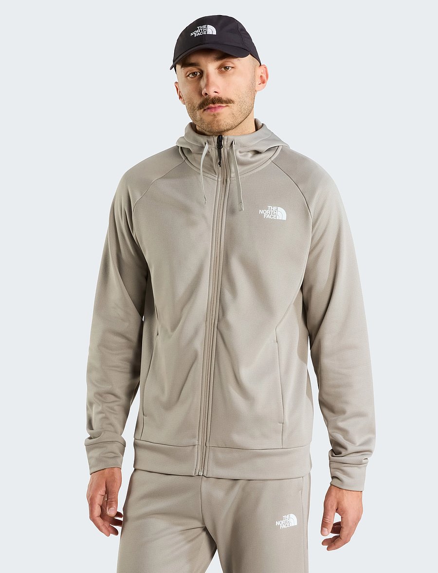 The North Face - M REAXION 2.0 HOODED FULL ZIP JACKET - kapuzenpullover - stone slab dark heather - 0