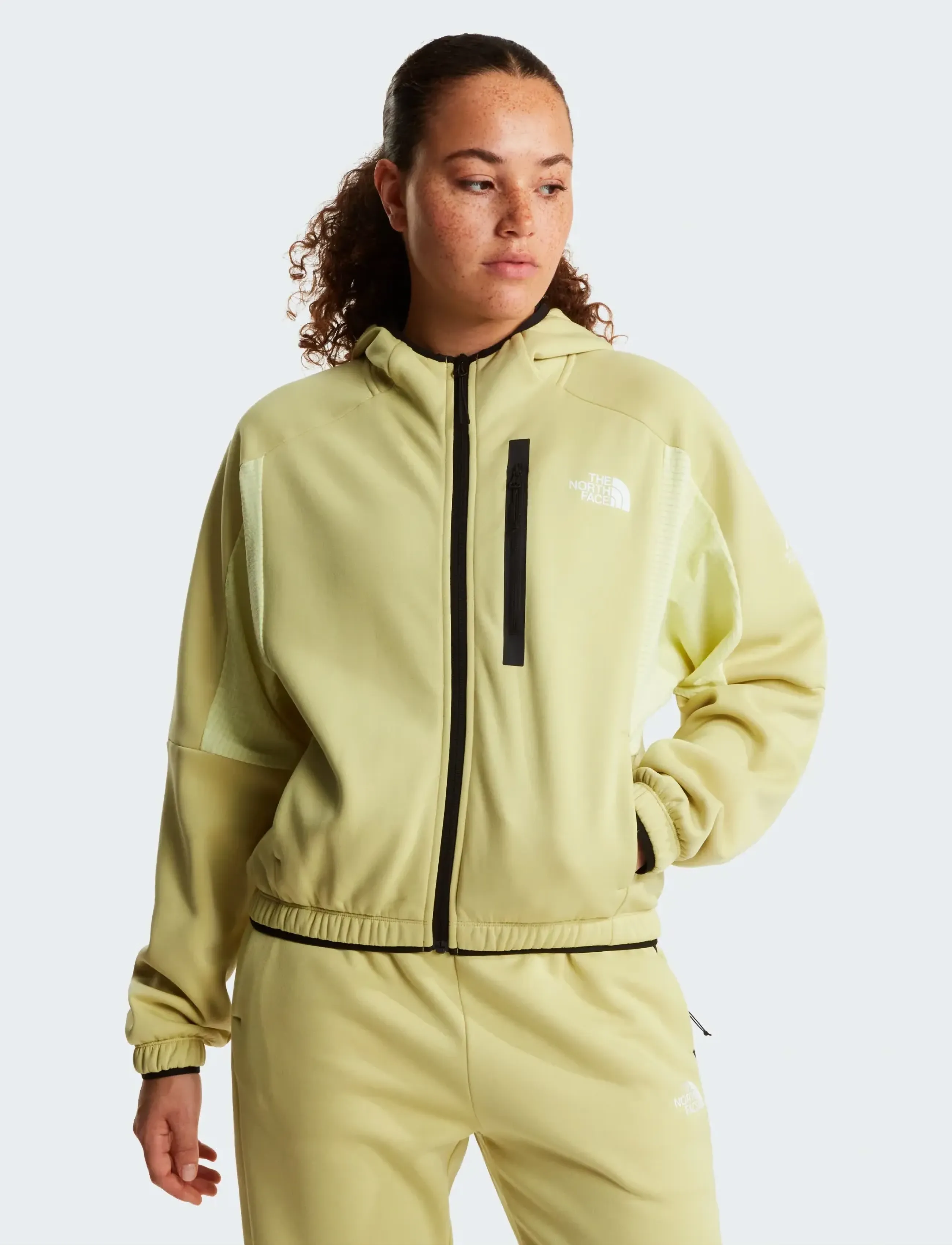 The North Face W Mountain Athletics Fleece Full Zip Jac, M, Yellow, Sport Jackets > Sport Training Jackets, Dame