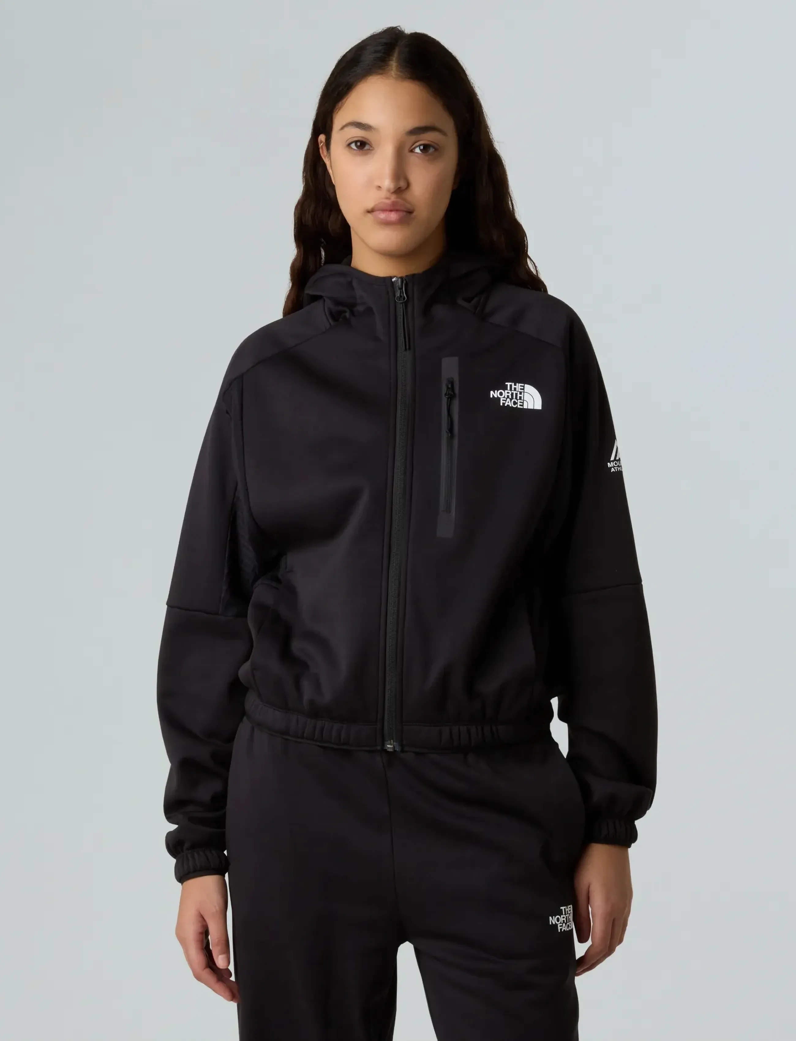 The North Face W Mountain Athletics Fleece Full Zip Jac, XS, Black, Sport Jackets > Sport Training Jackets, Dame